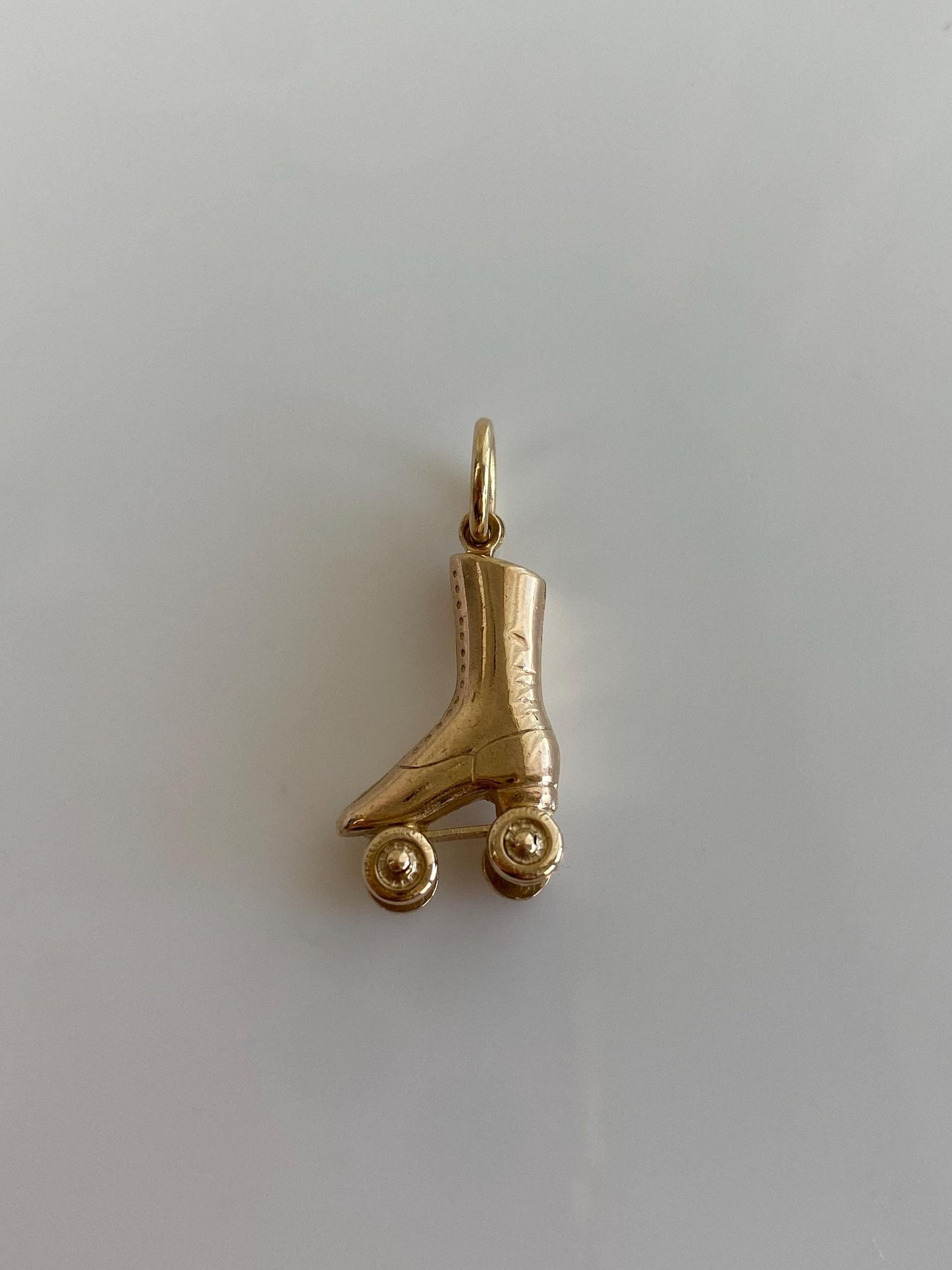 Vintage 14k Yellow Gold Articulated Roller Skate Charm