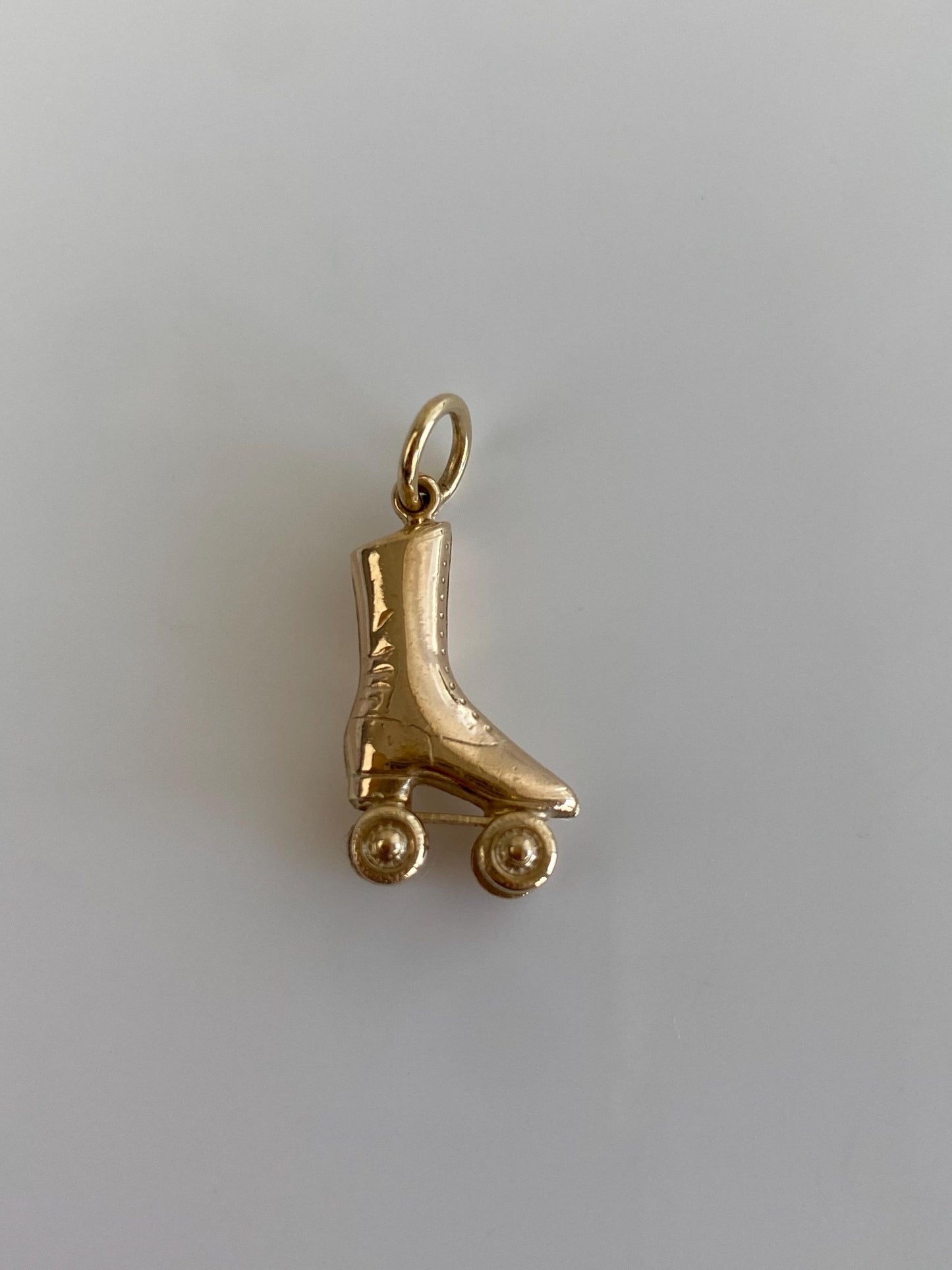 Vintage 14k Yellow Gold Articulated Roller Skate Charm