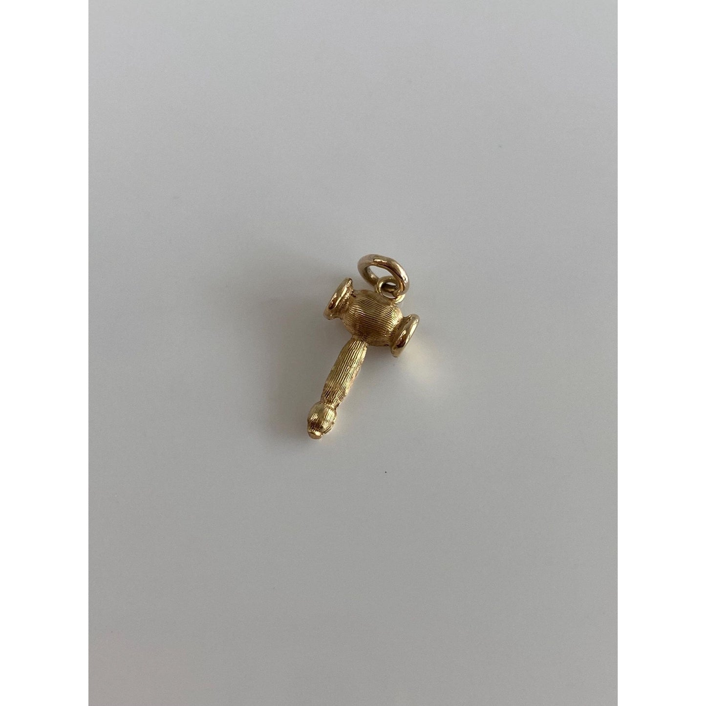 Vintage Solid 14k Yellow Gold Tiny Gavel Charm