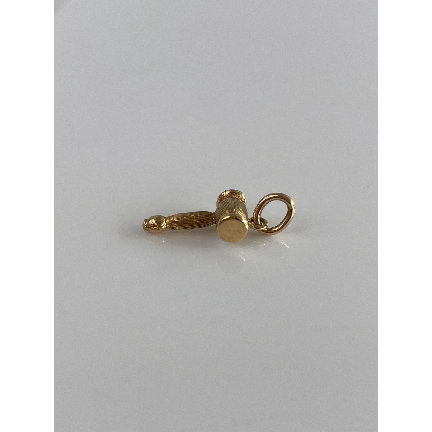 Vintage Solid 14k Yellow Gold Tiny Gavel Charm