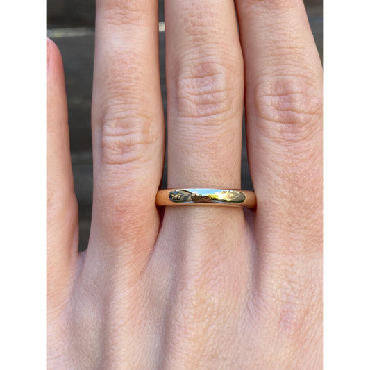 Vintage Solid 18k Yellow Gold Ring Band - Size 10.75