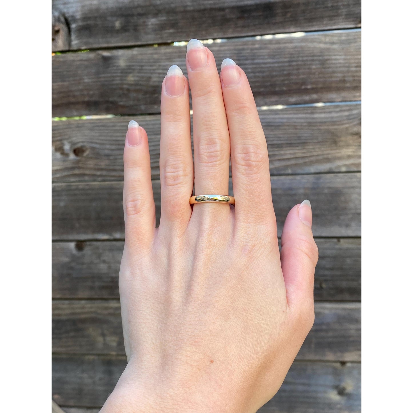 Vintage Solid 18k Yellow Gold Ring Band - Size 10.75