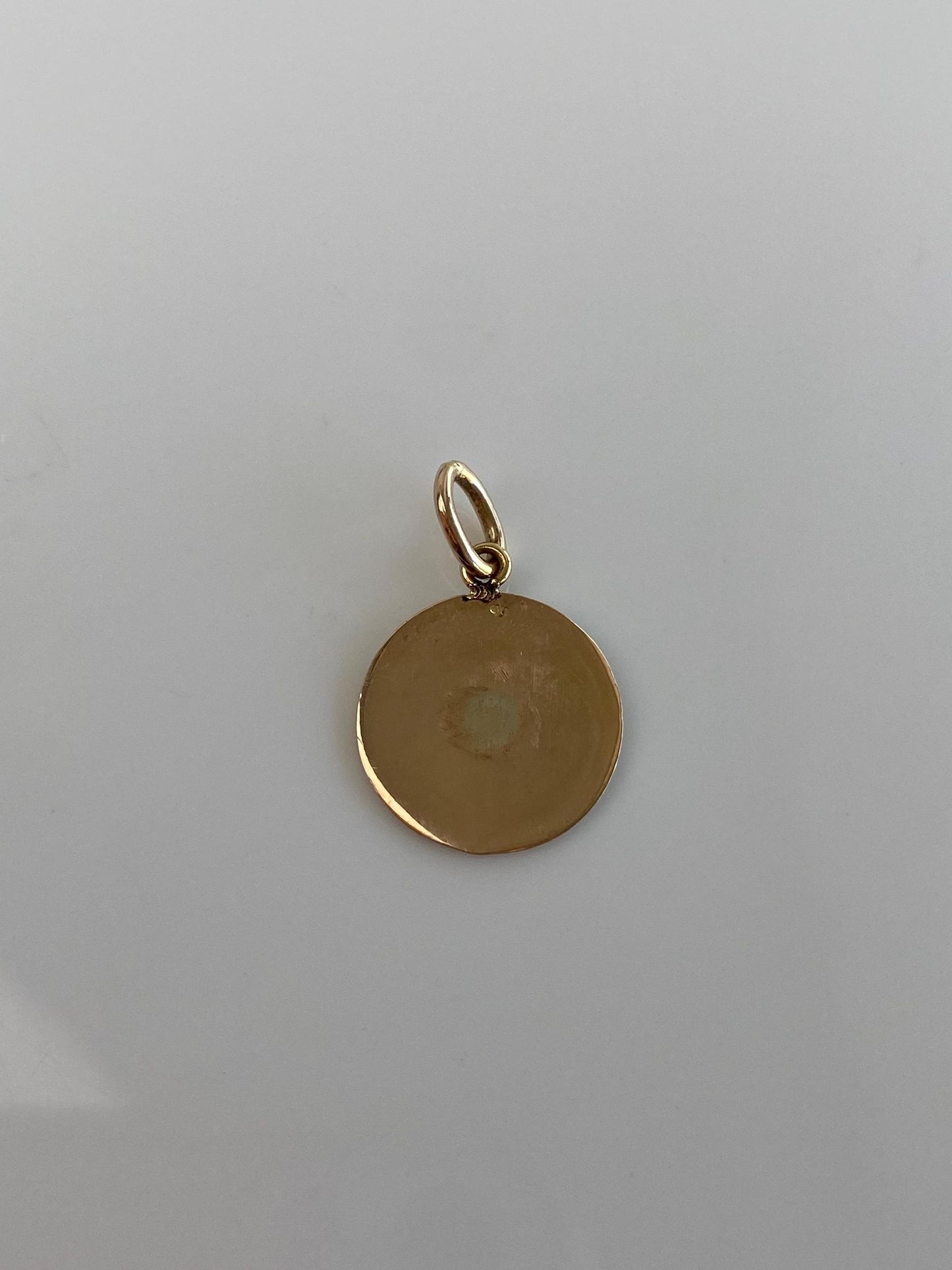 Vintage Solid 10k Yellow Gold Enamel Charm