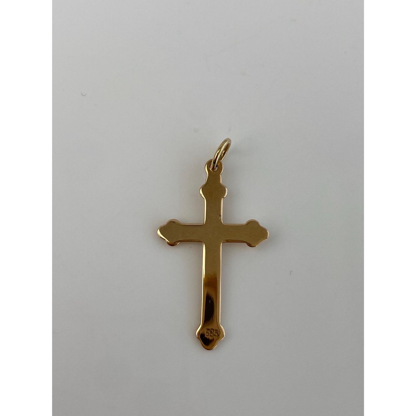 Vintage Solid 14k Yellow Gold Cross Charm