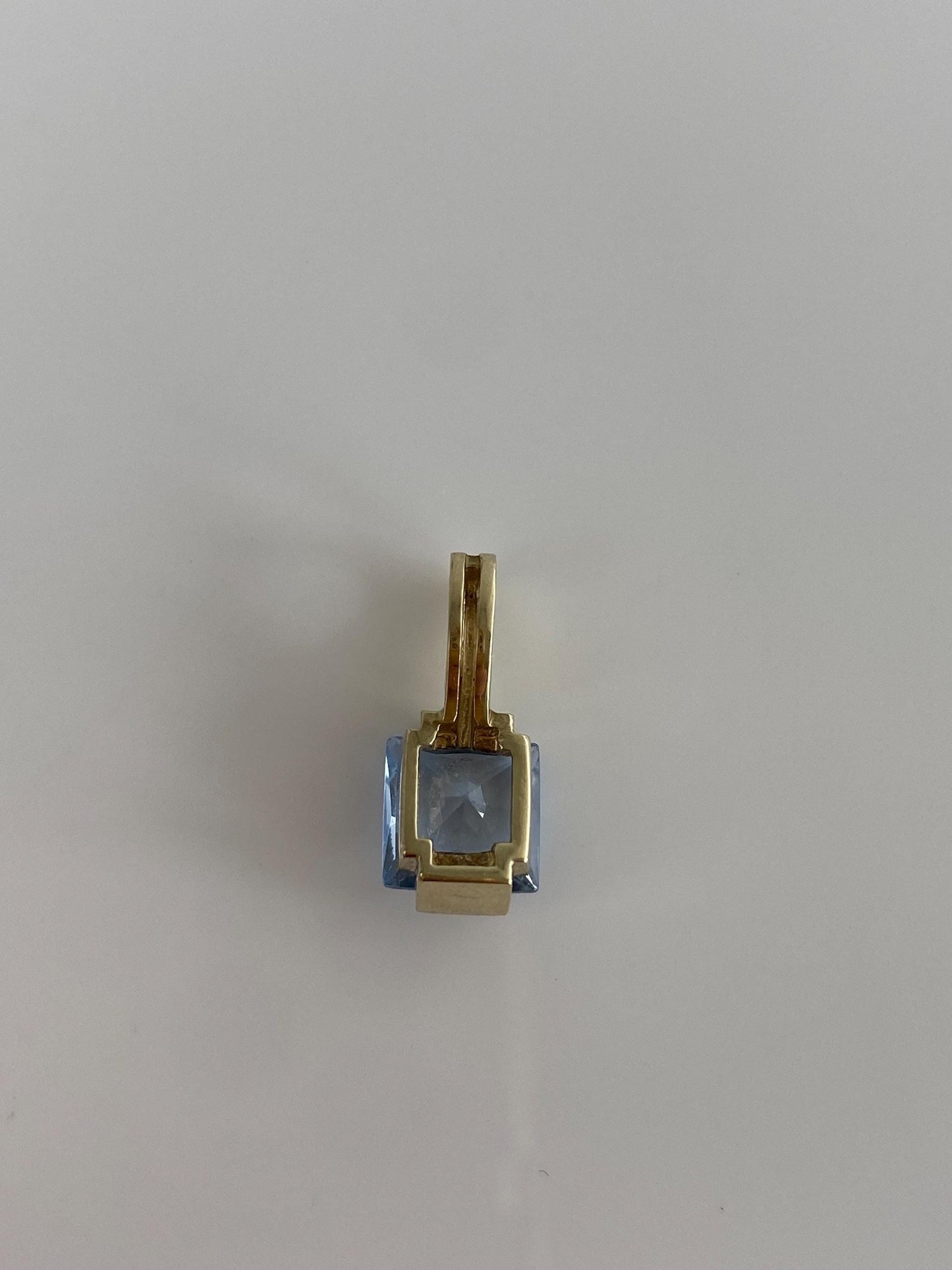 Vintage Solid 8k Yellow Gold Topaz Charm
