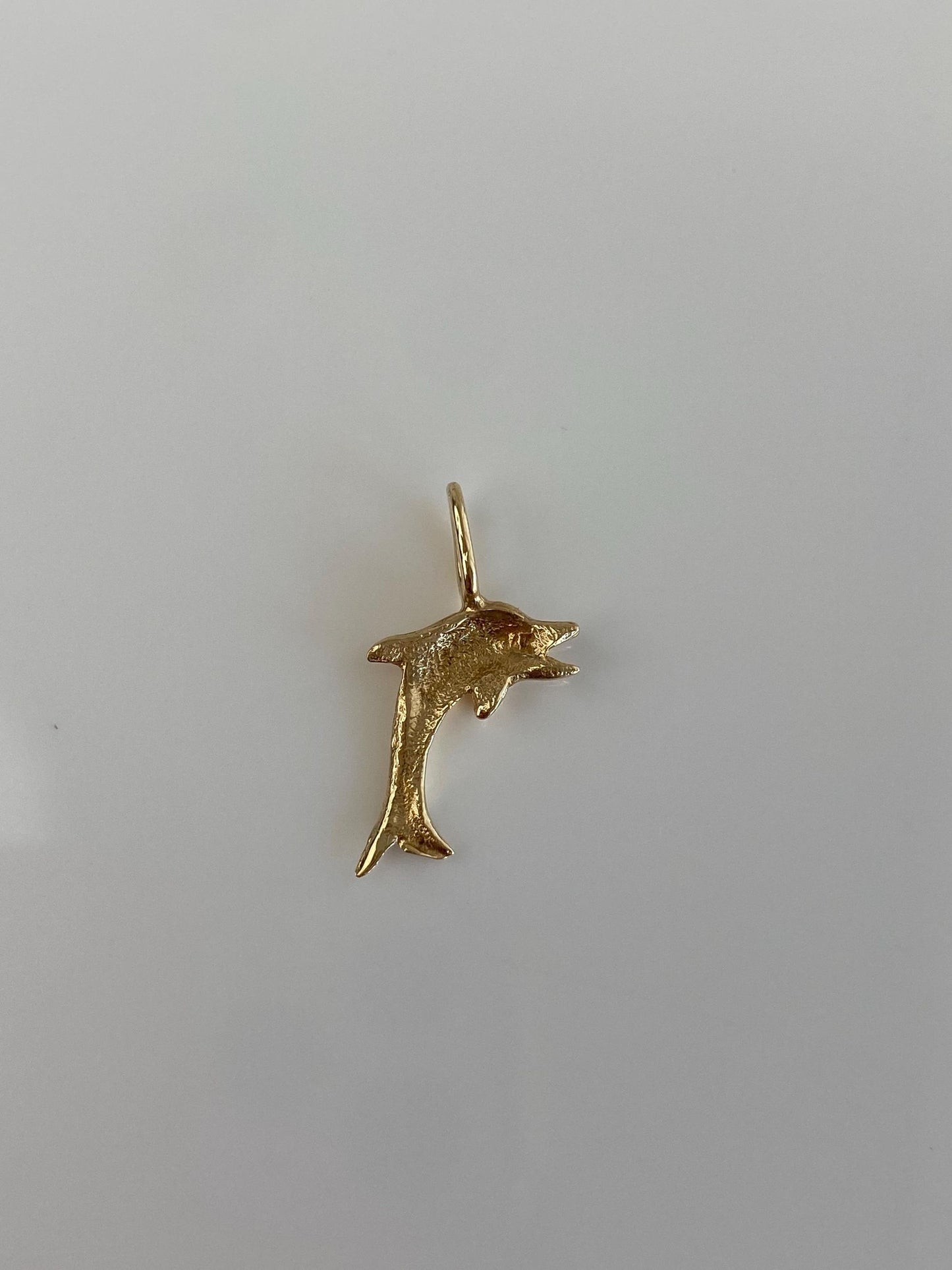 Vintage Solid 14k Yellow Gold Dolphin Charm