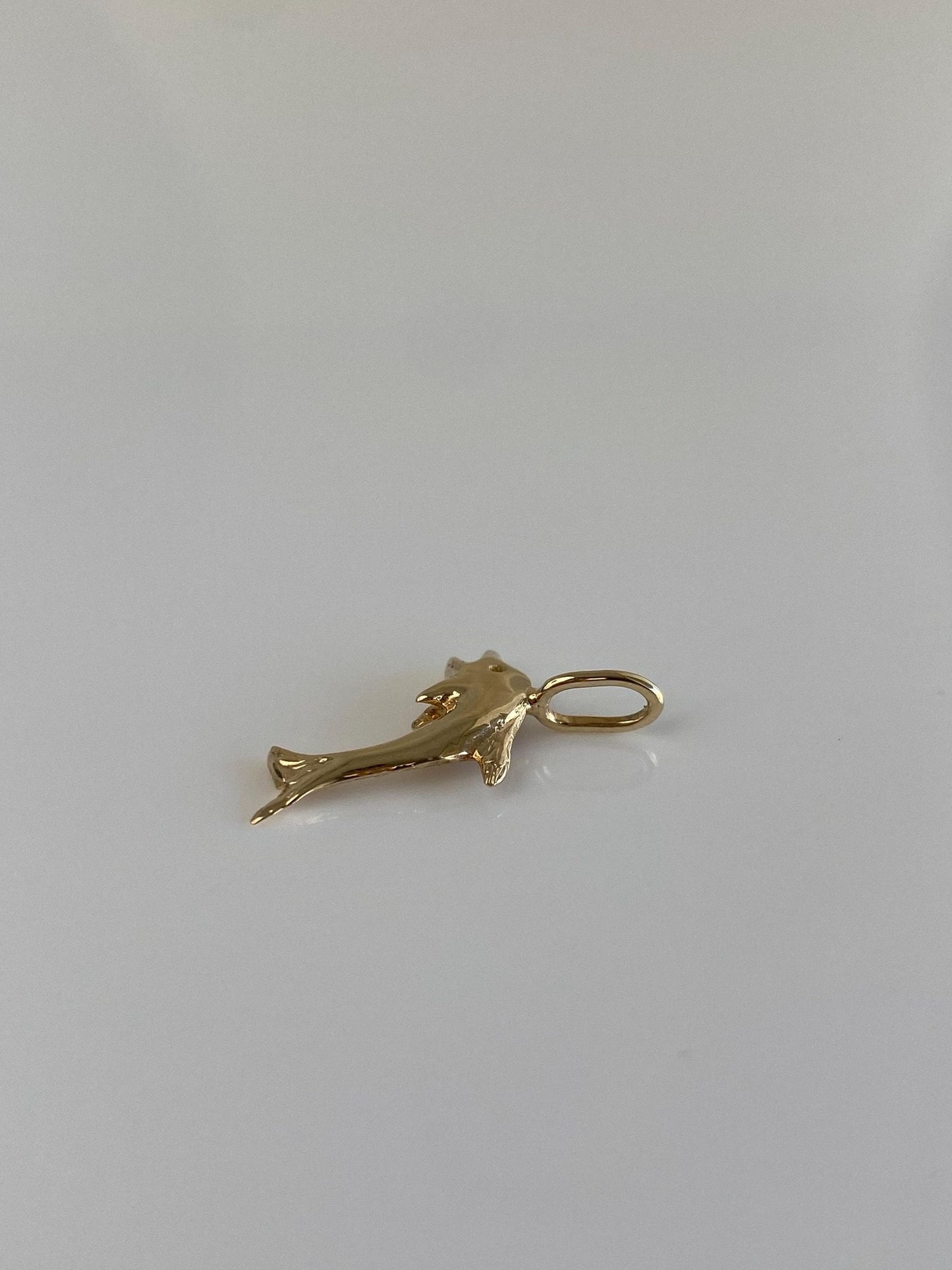 Vintage Solid 14k Yellow Gold Dolphin Charm