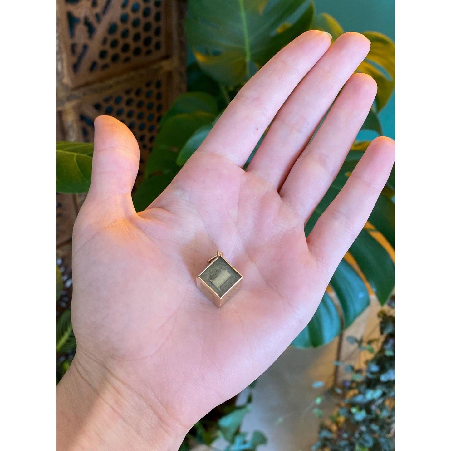 Vintage 14k Rosey Gold Mad Money Box Charm