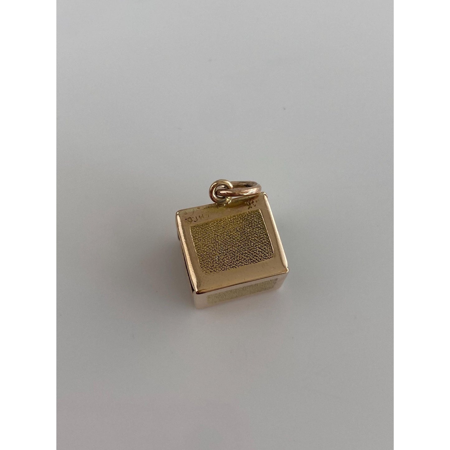 Vintage 14k Rosey Gold Mad Money Box Charm
