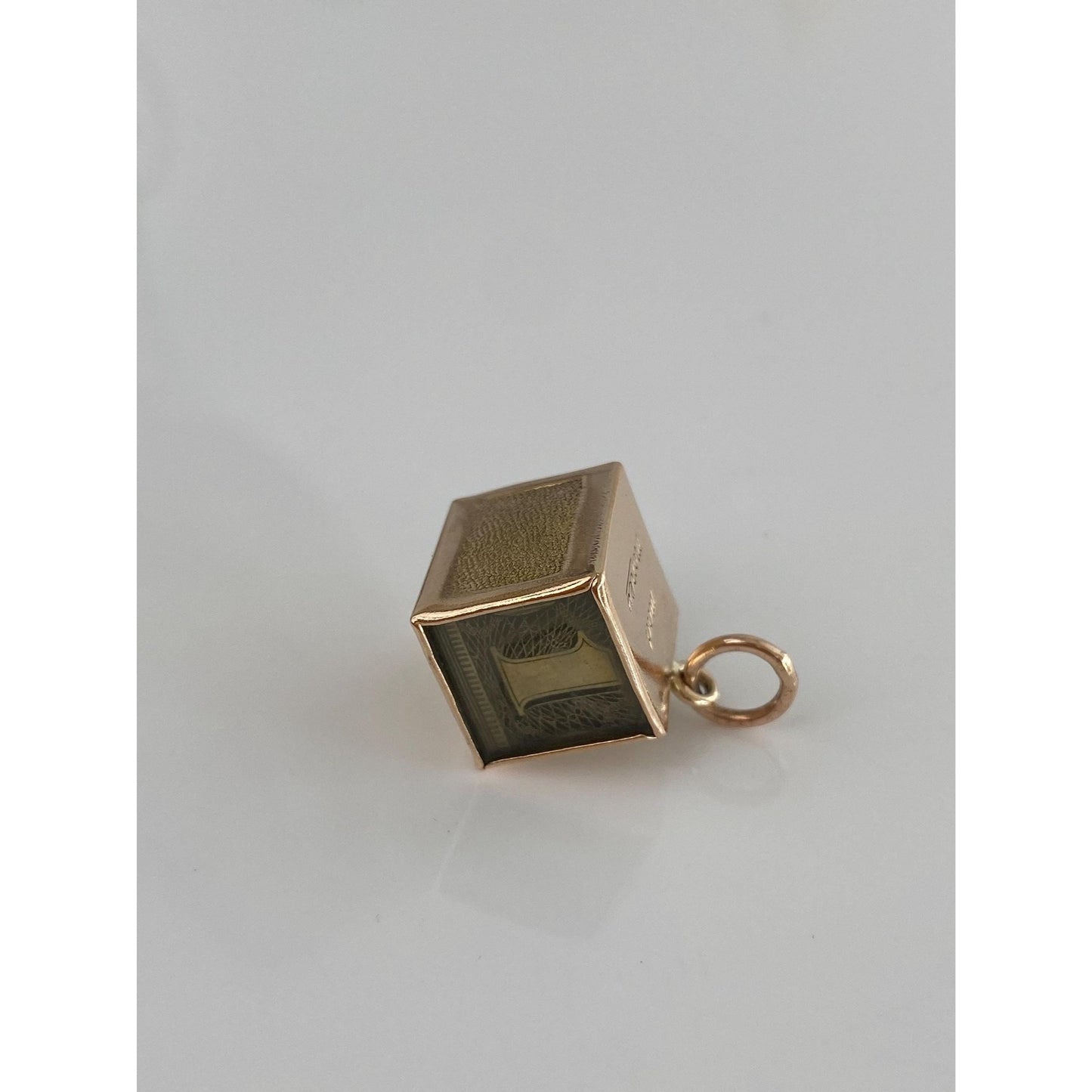 Vintage 14k Rosey Gold Mad Money Box Charm