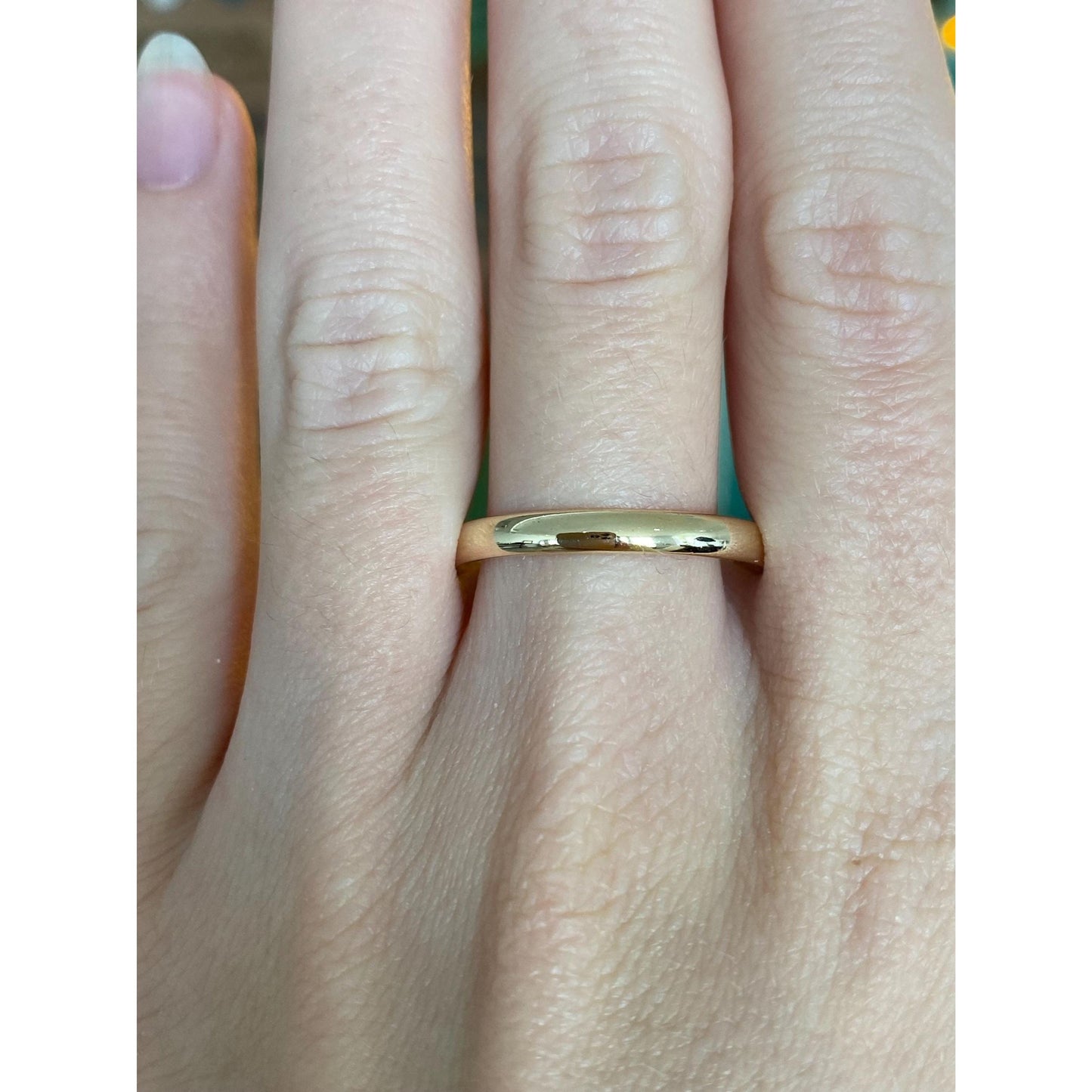 Vintage Solid 14k Yellow Gold Ring Band - Size 12.25