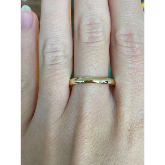 Vintage Solid 14k Yellow Gold Ring Band - Size 12.25