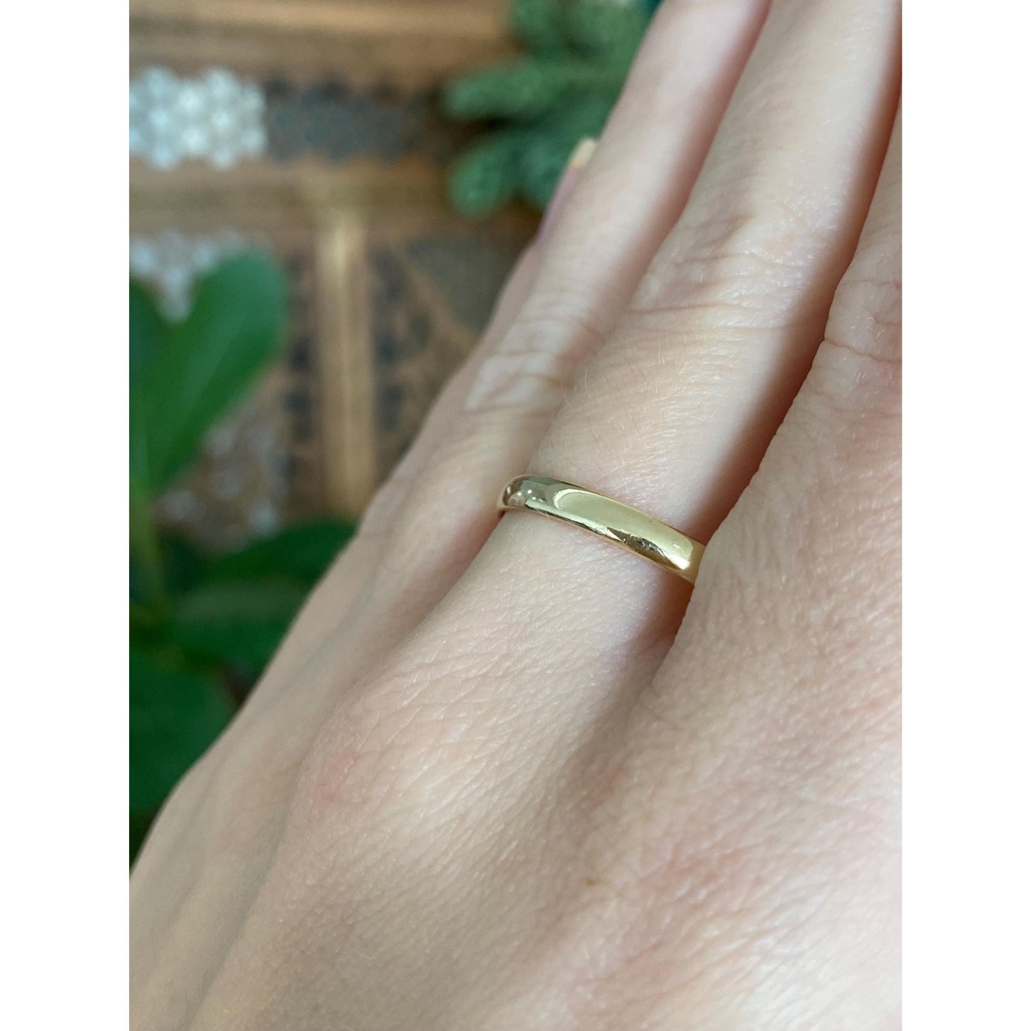 Vintage Solid 14k Yellow Gold Ring Band - Size 12.25