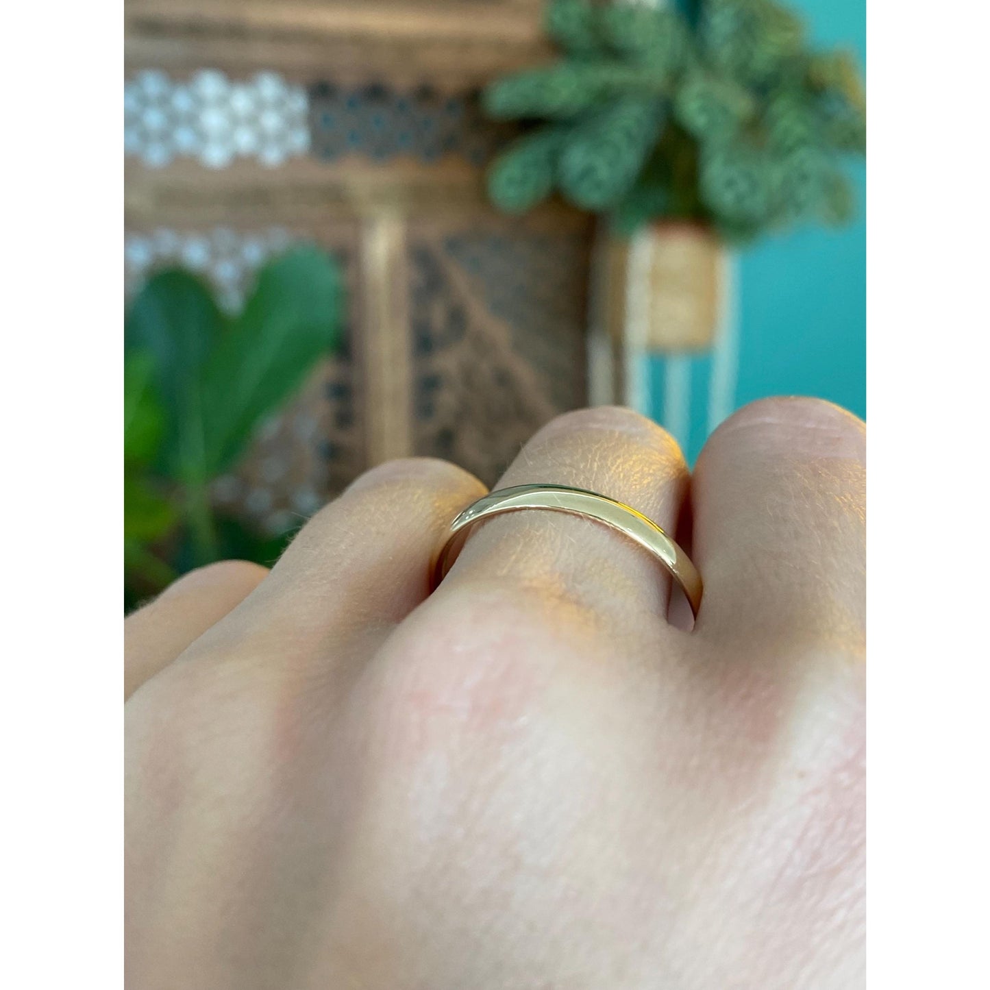 Vintage Solid 14k Yellow Gold Ring Band - Size 12.25