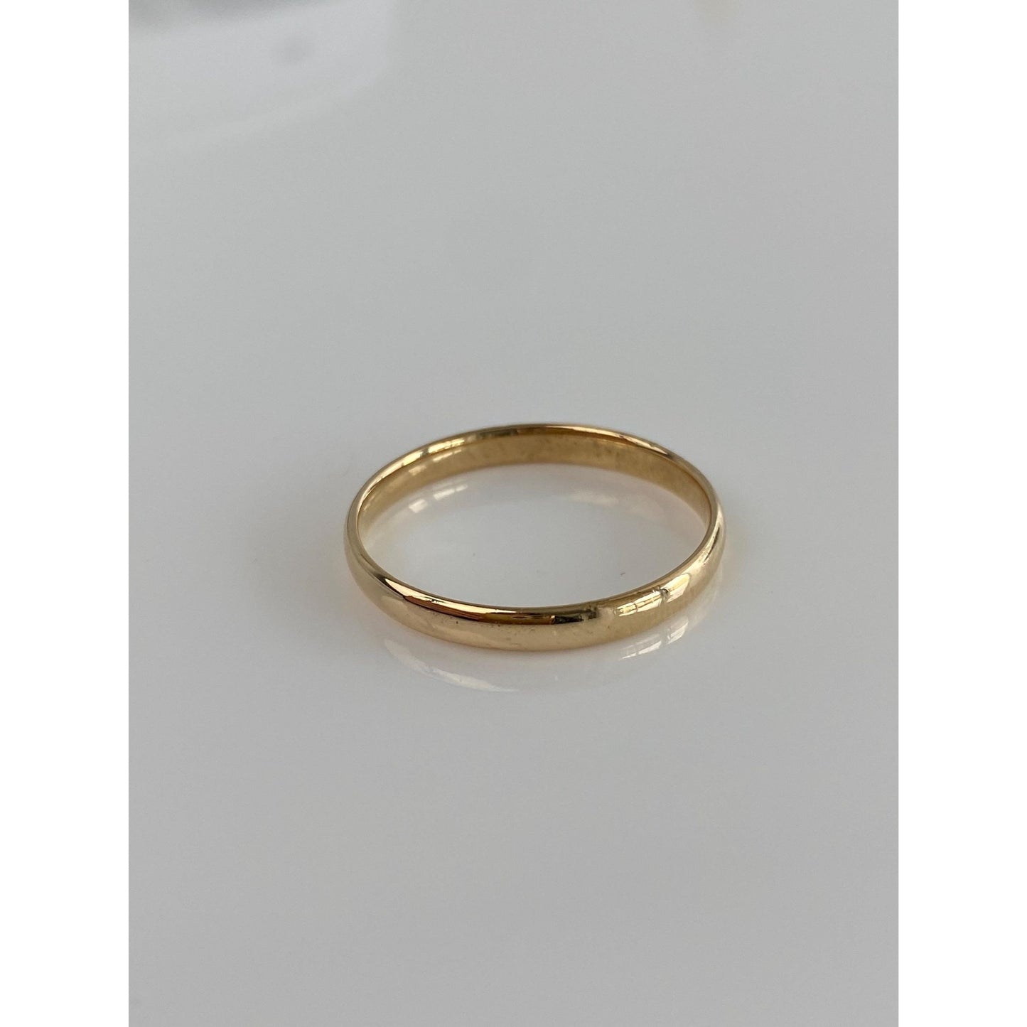Vintage Solid 14k Yellow Gold Ring Band - Size 12.25