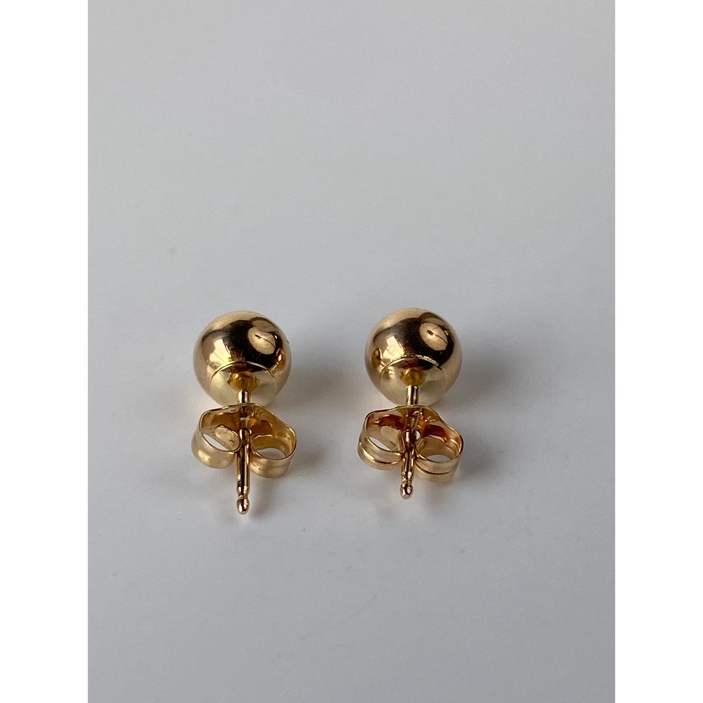 Vintage 14k Yellow Gold Ball Stud Earrings