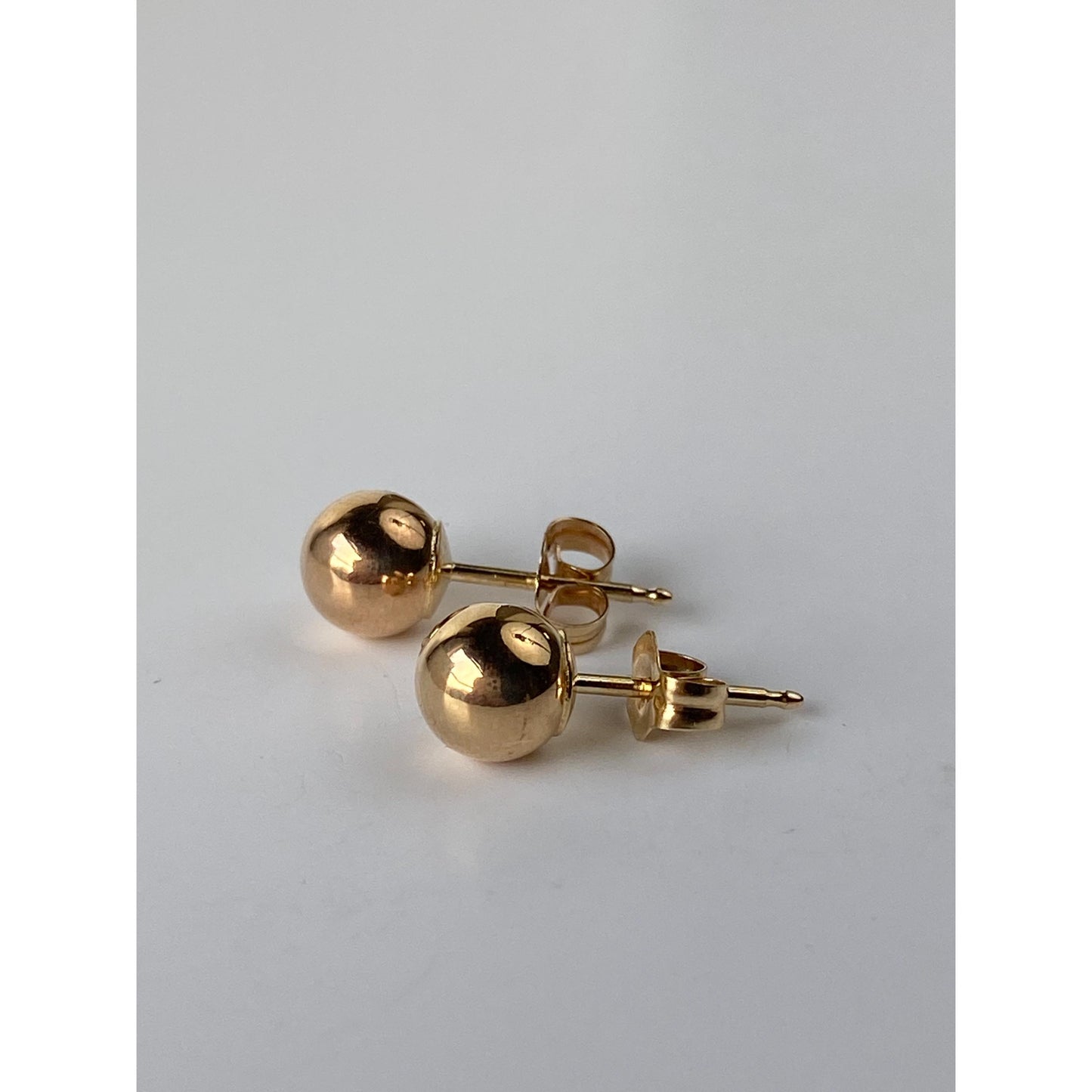 Vintage 14k Yellow Gold Ball Stud Earrings