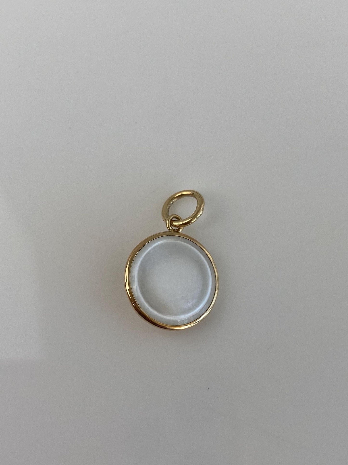Vintage 14k Yellow Gold MOP Cufflink Conversion Charm