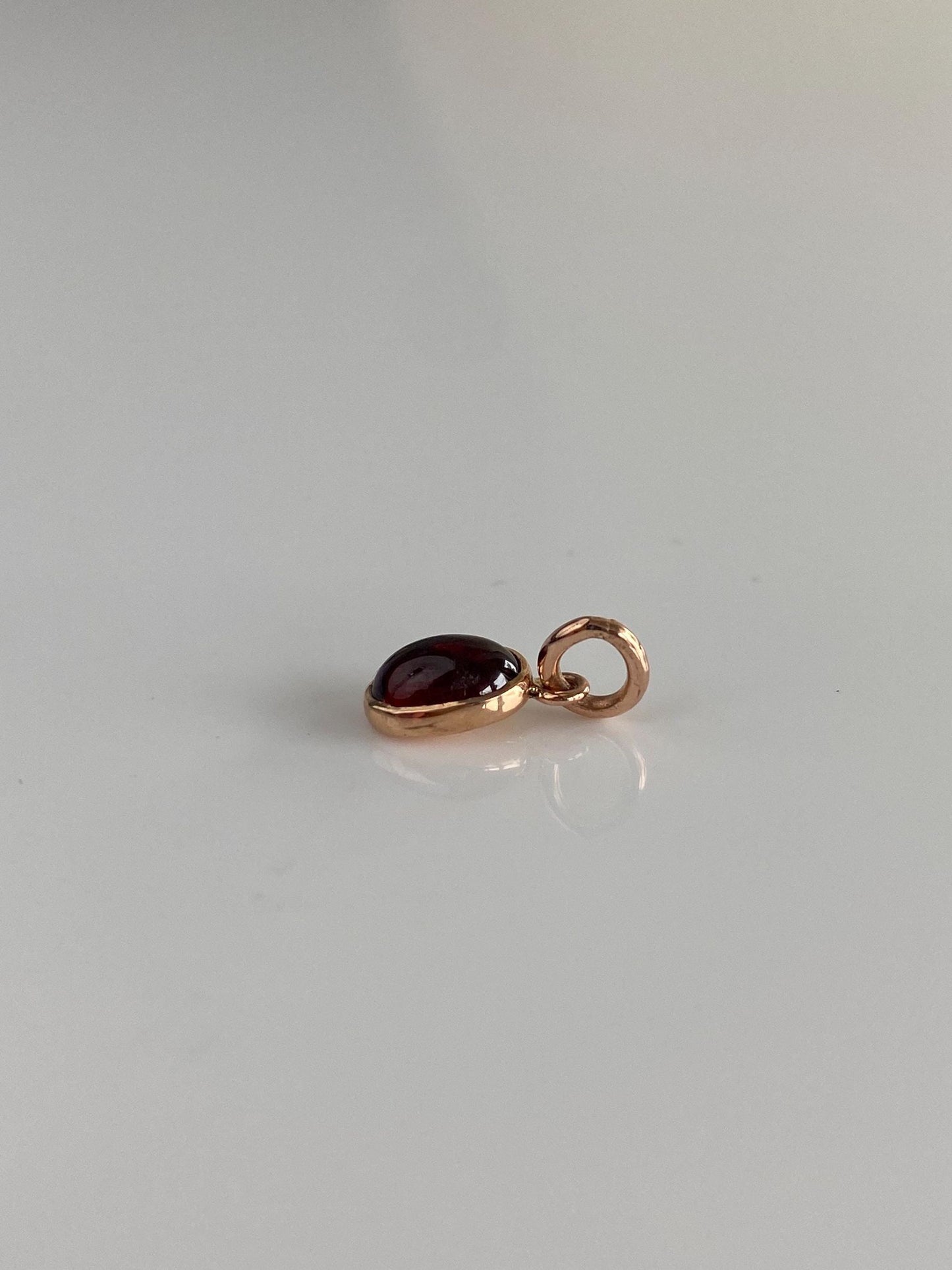 Vintage Solid 14k Yellow Gold Garnet Stick Pin Conversion Charm