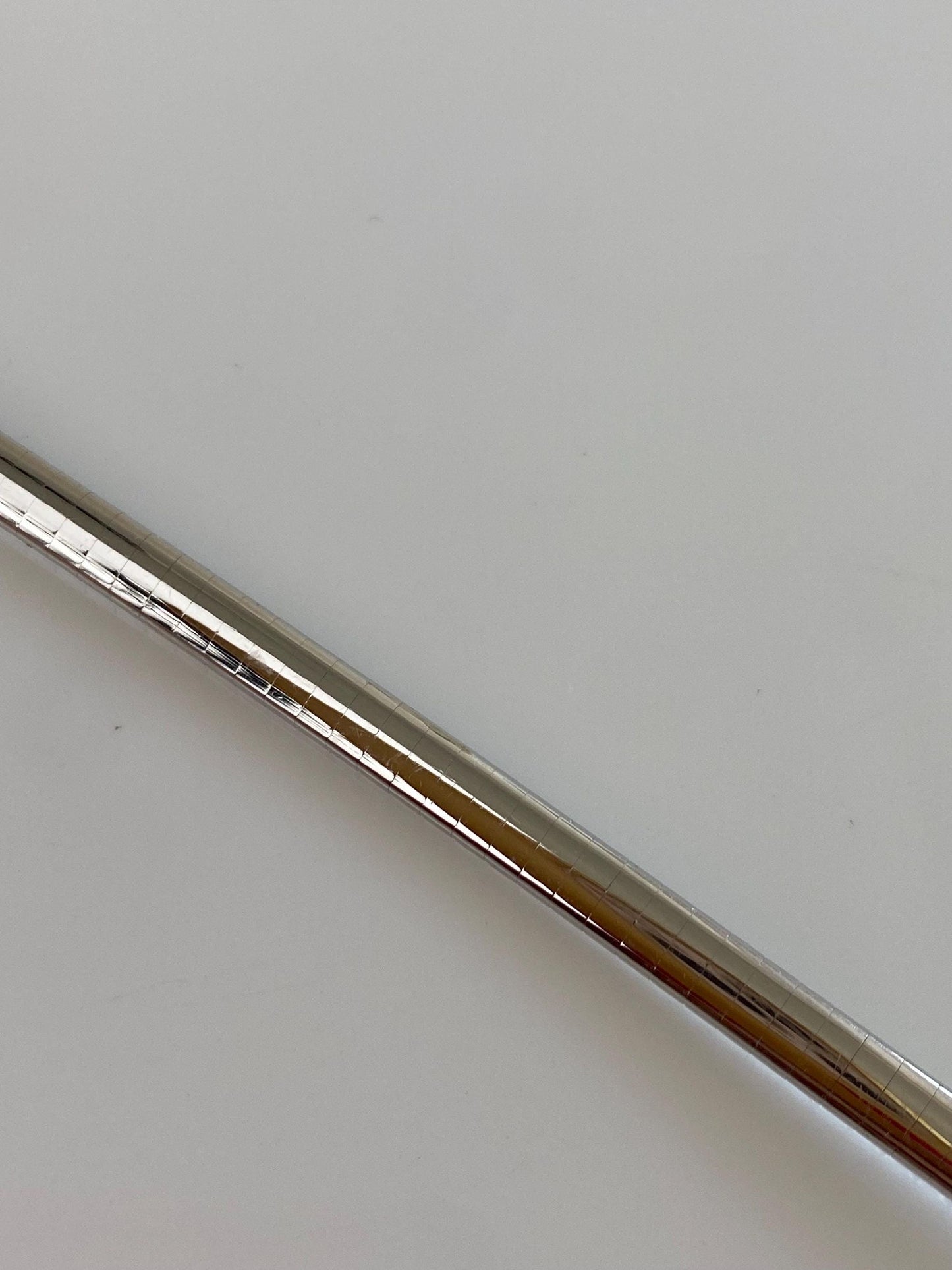 Vintage Solid 14k White Gold Omega Chain Bracelet - 7 Inches