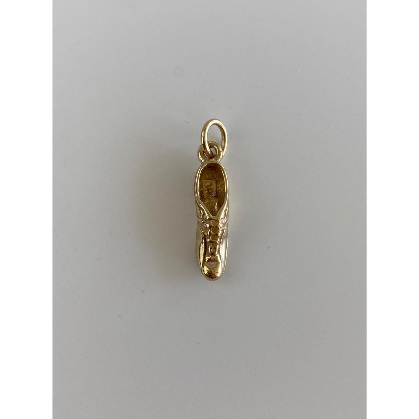 Vintage Solid 14k Yellow Gold Cleat Shoe Charm