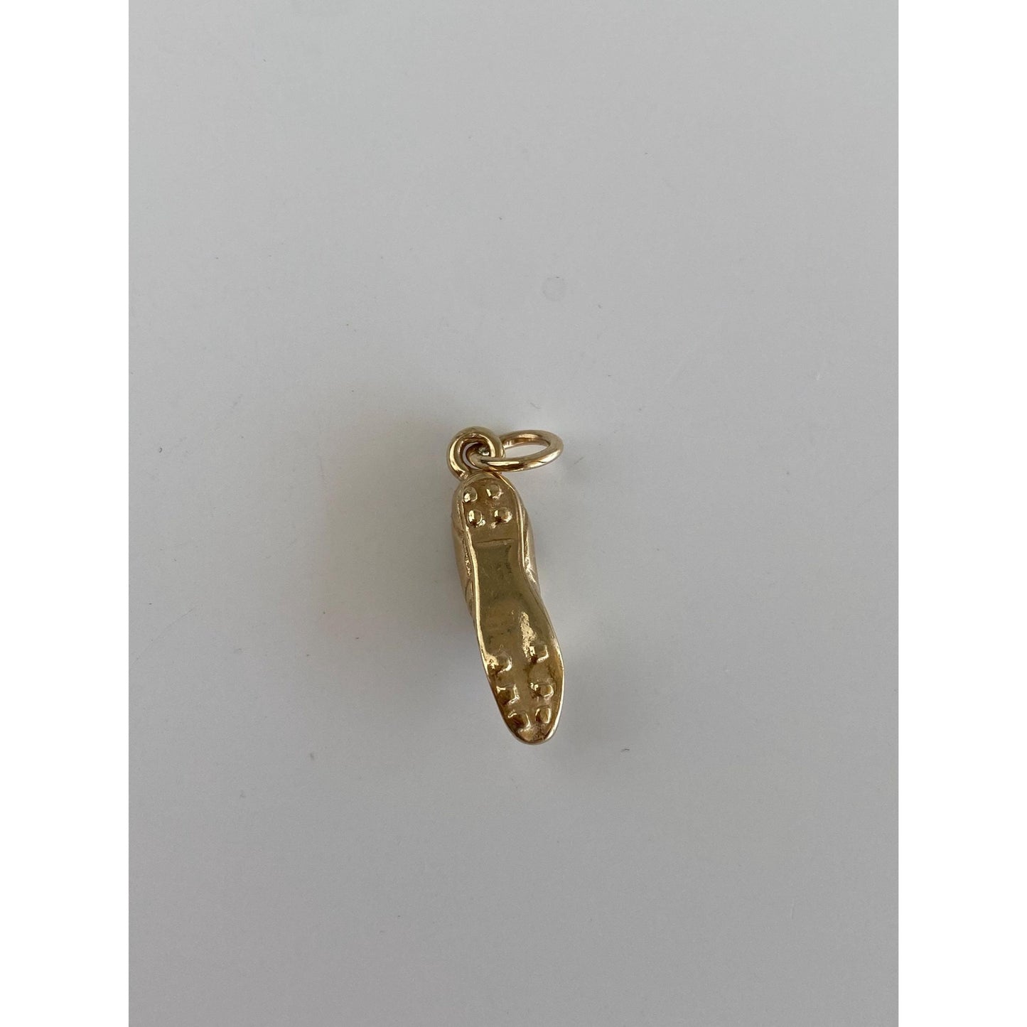 Vintage Solid 14k Yellow Gold Cleat Shoe Charm