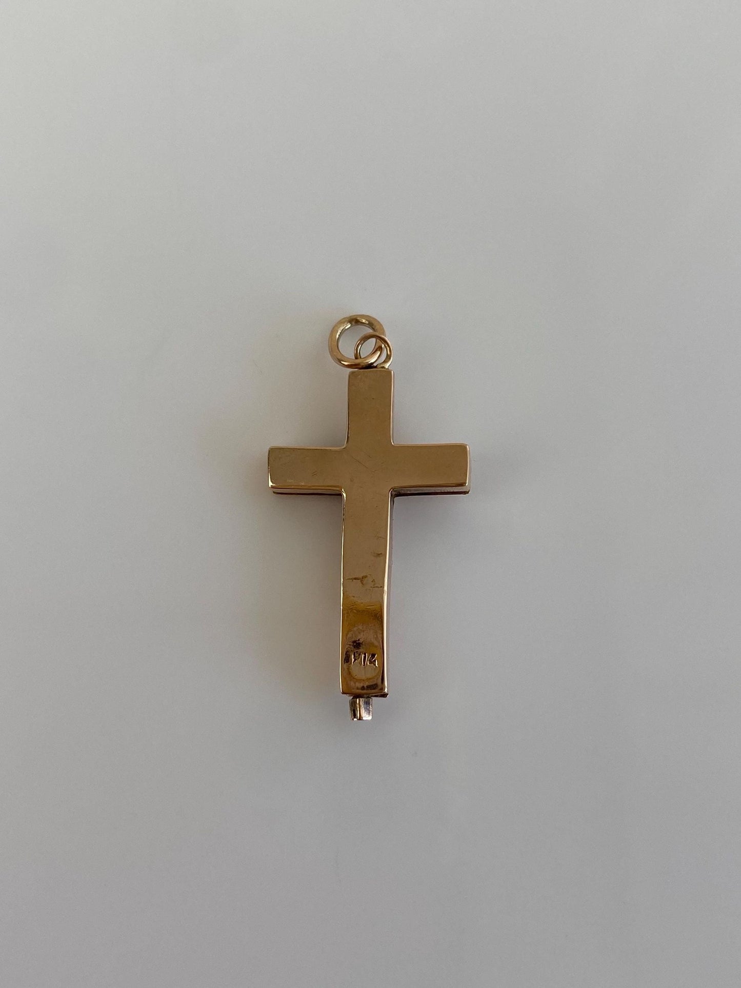 Vintage 10k Rose Gold Crucifix Charm
