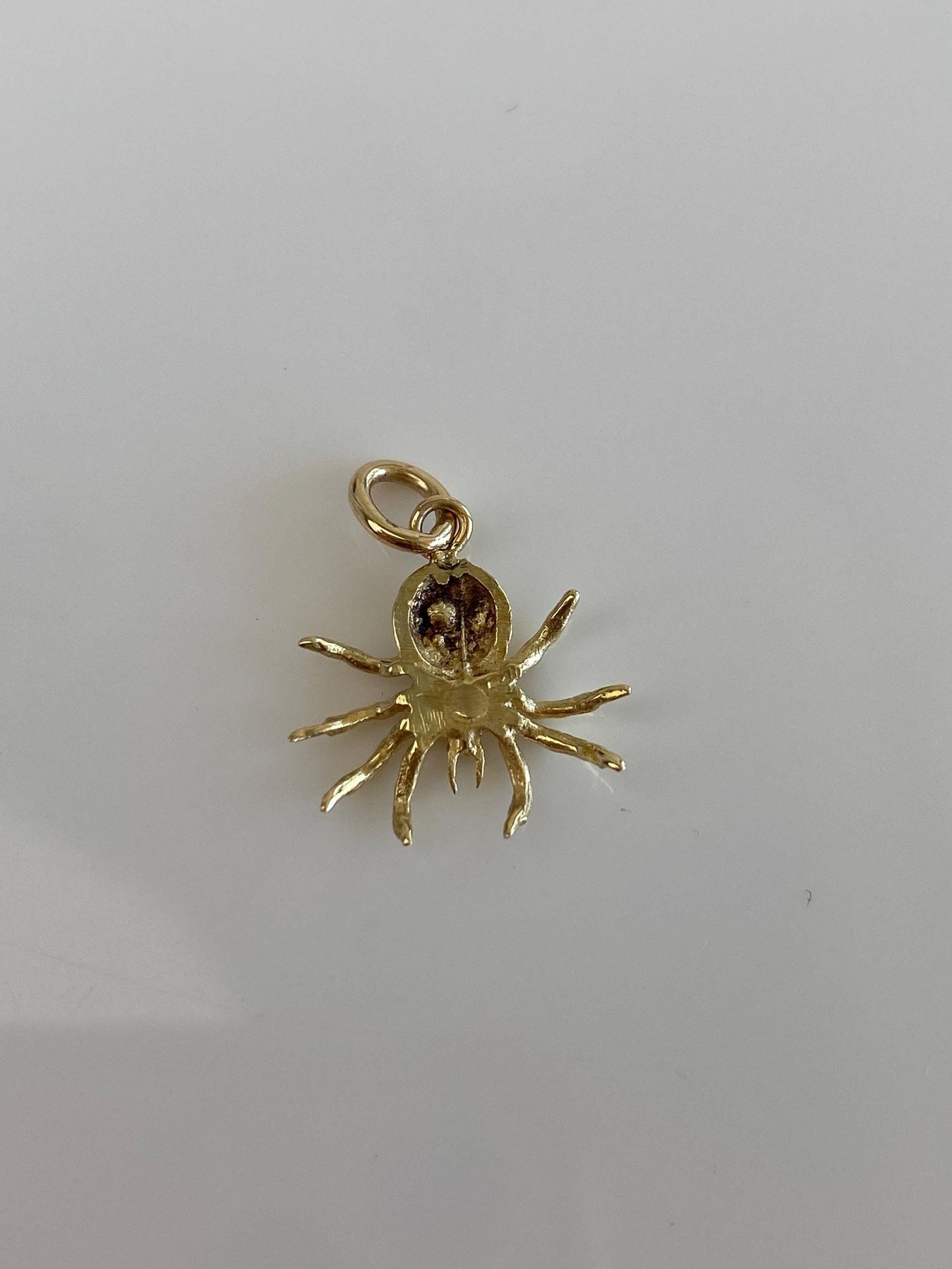 Vintage Solid 14k Yellow Gold Spider Charm