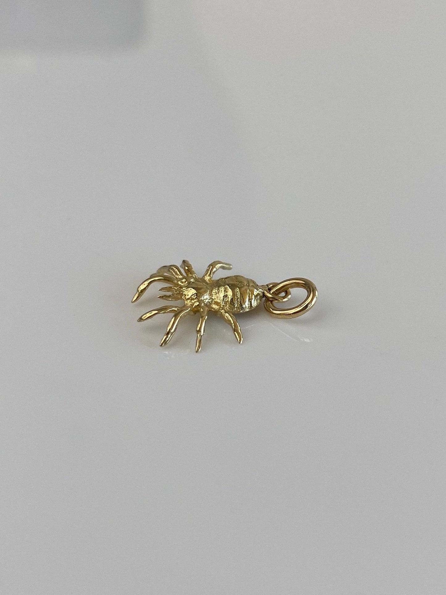 Vintage Solid 14k Yellow Gold Spider Charm