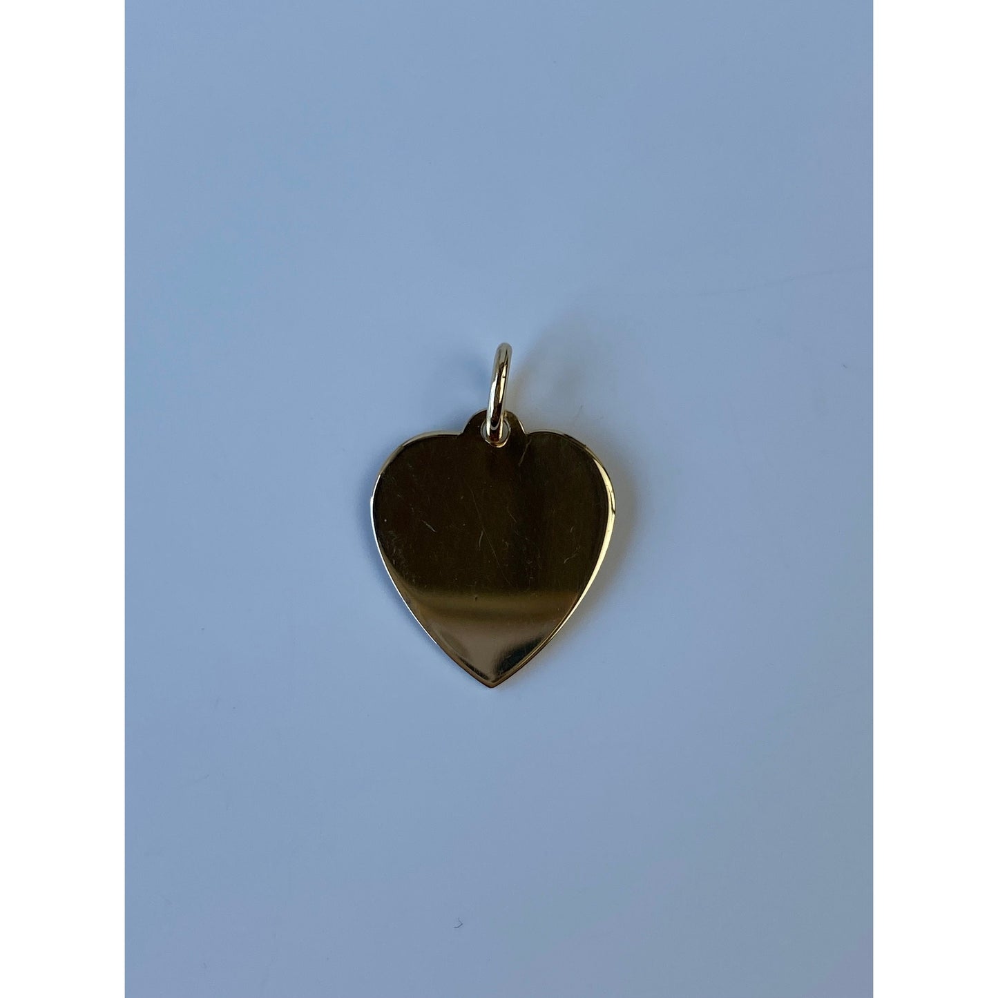 Vintage Solid 14k Yellow Gold Flat Heart Charm
