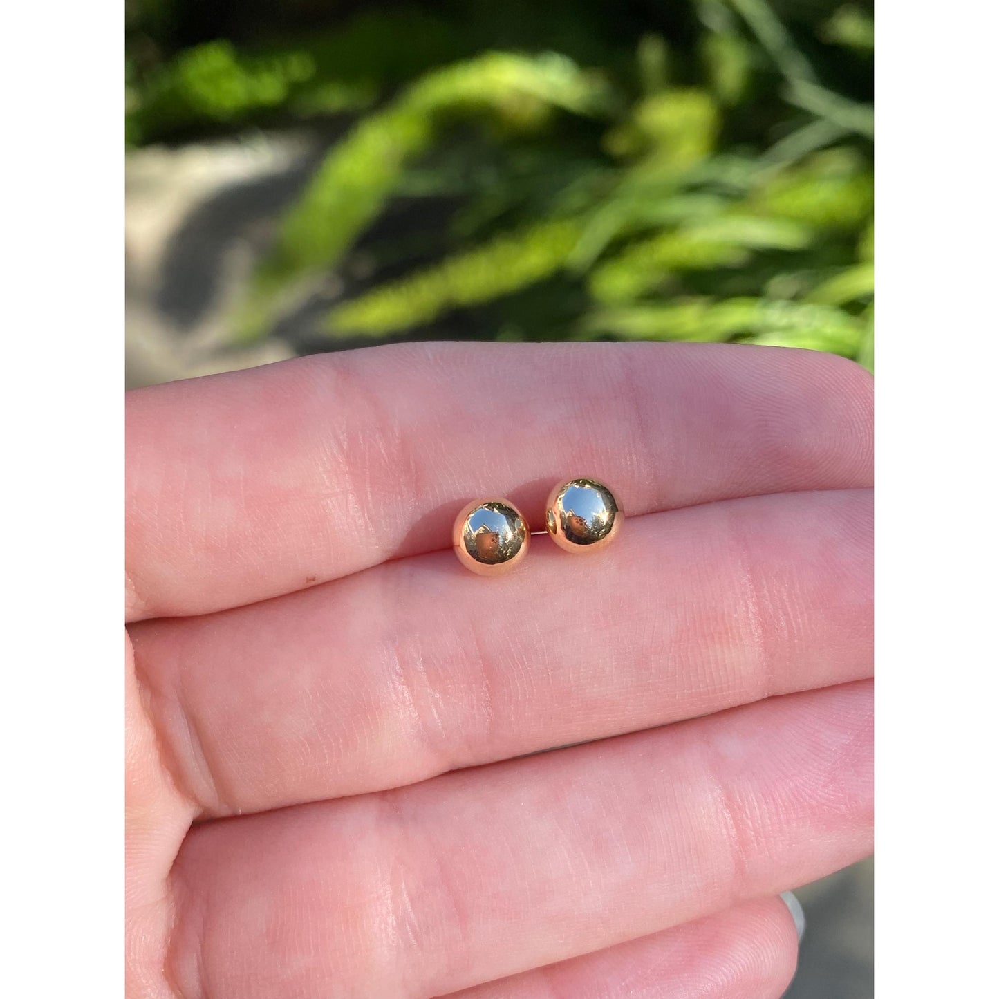 Vintage 14k Yellow Gold Ball Stud Earrings