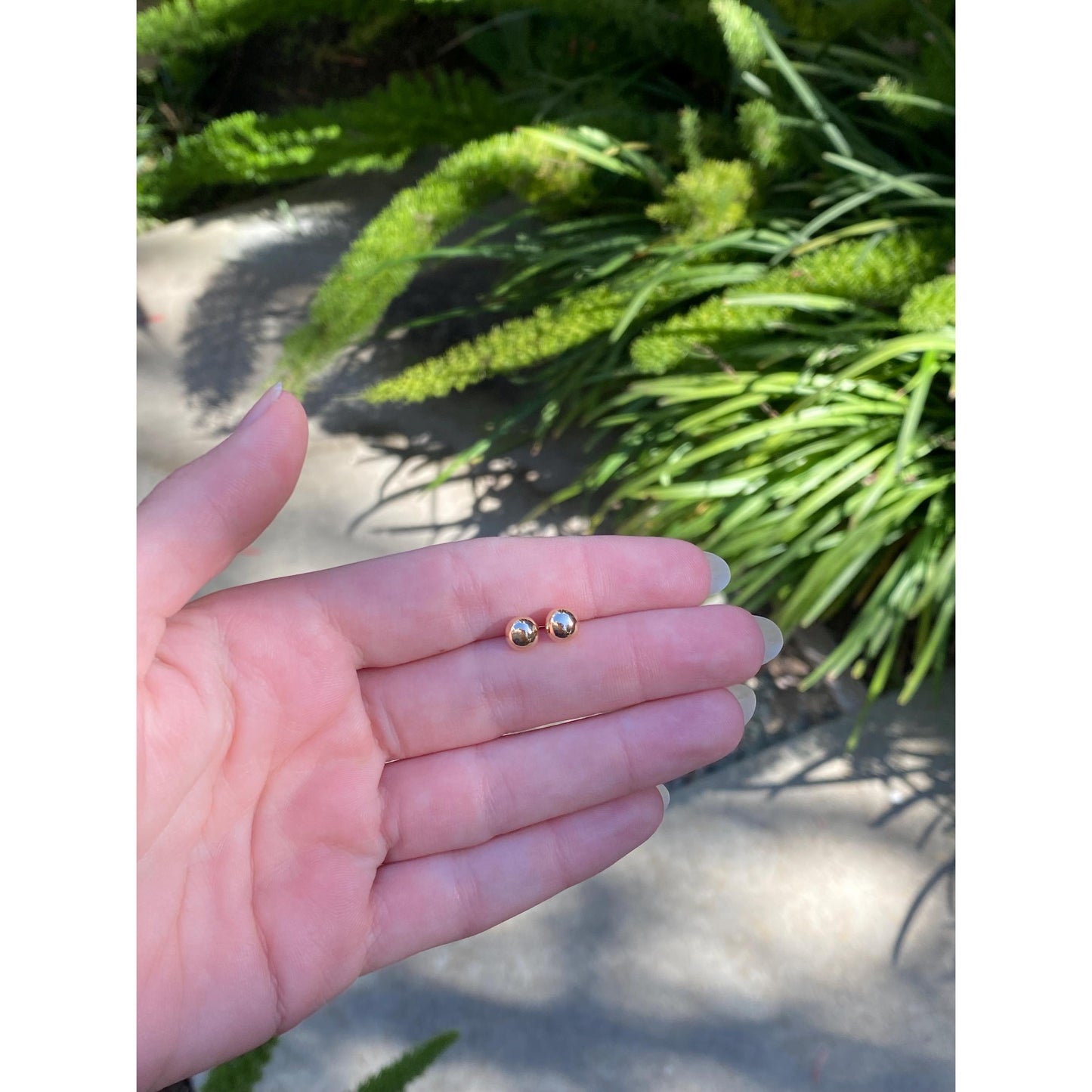 Vintage 14k Yellow Gold Ball Stud Earrings