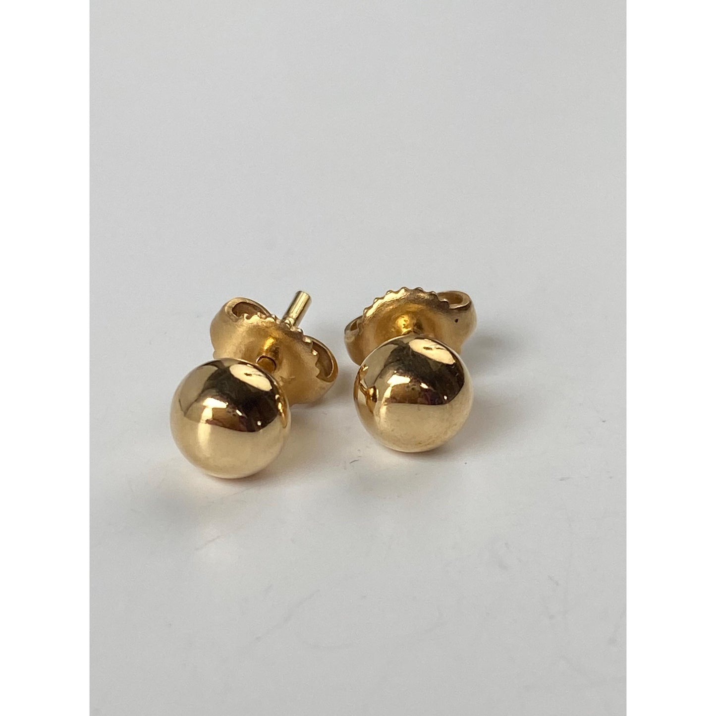 Vintage 14k Yellow Gold Ball Stud Earrings