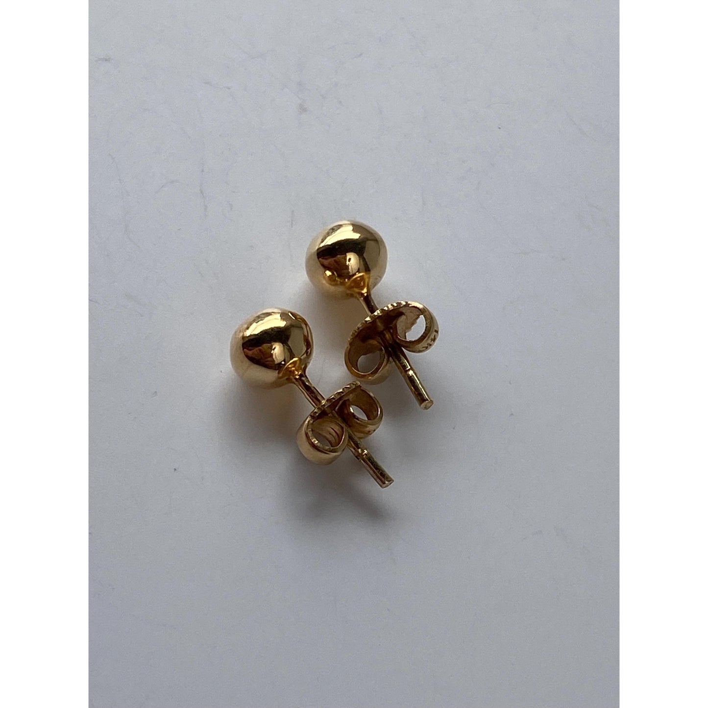 Vintage 14k Yellow Gold Ball Stud Earrings