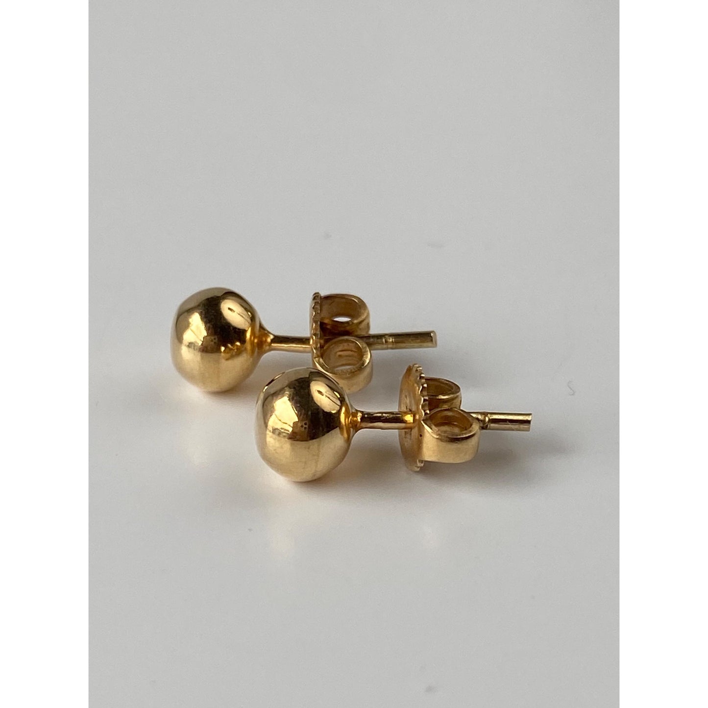 Vintage 14k Yellow Gold Ball Stud Earrings
