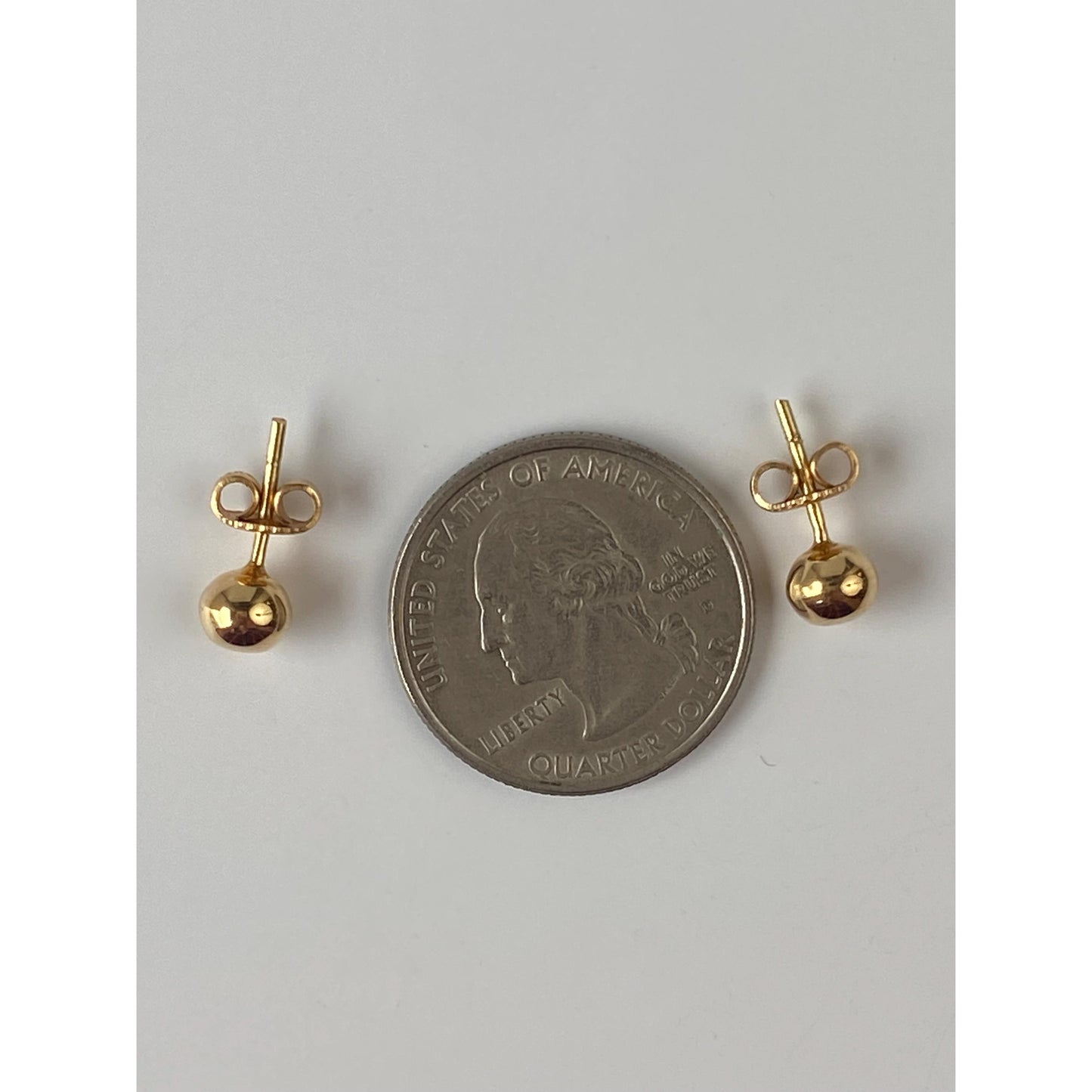 Vintage 14k Yellow Gold Ball Stud Earrings