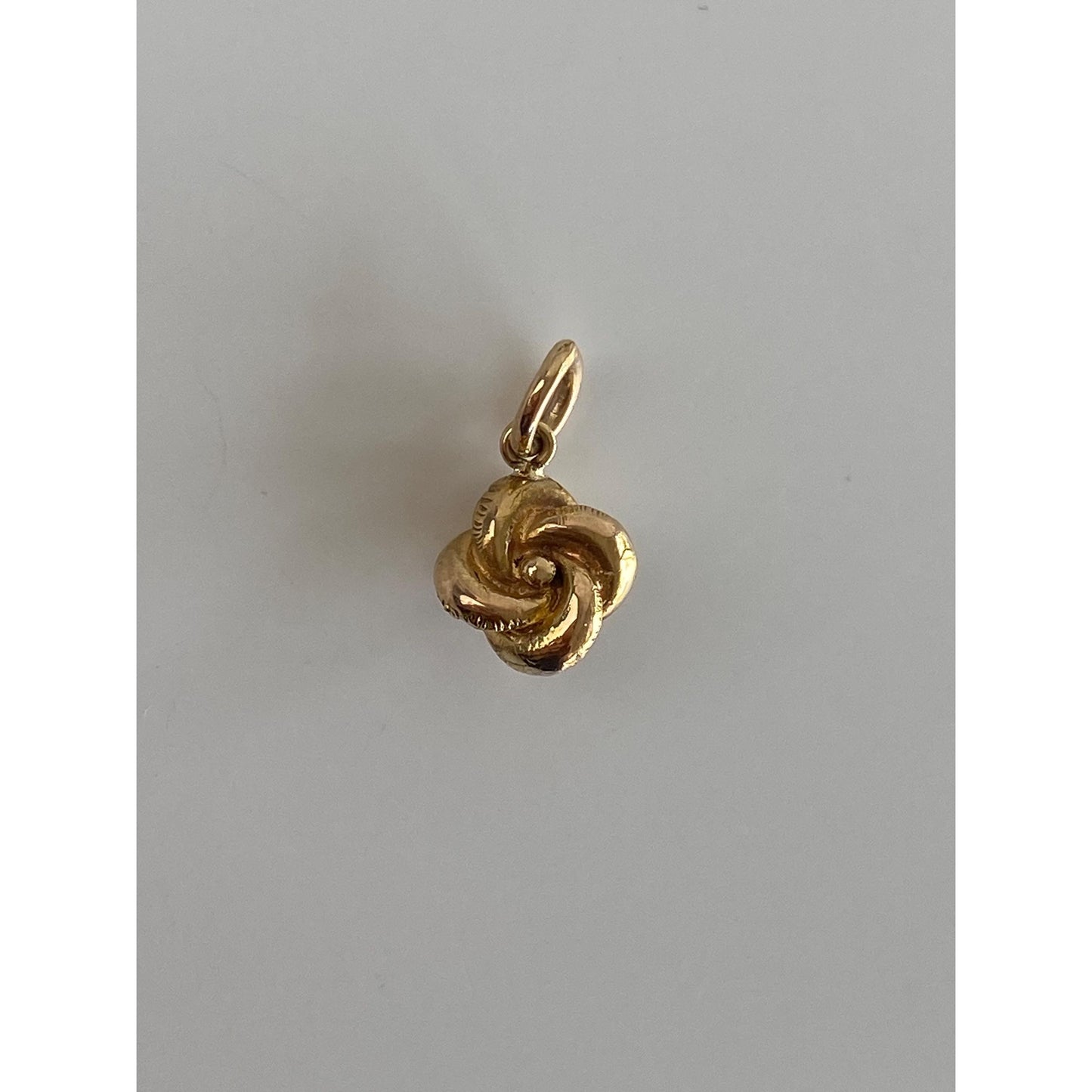 Vintage 18k Yellow Gold Diamond Designed Knot Stick Pin Conversion Charm