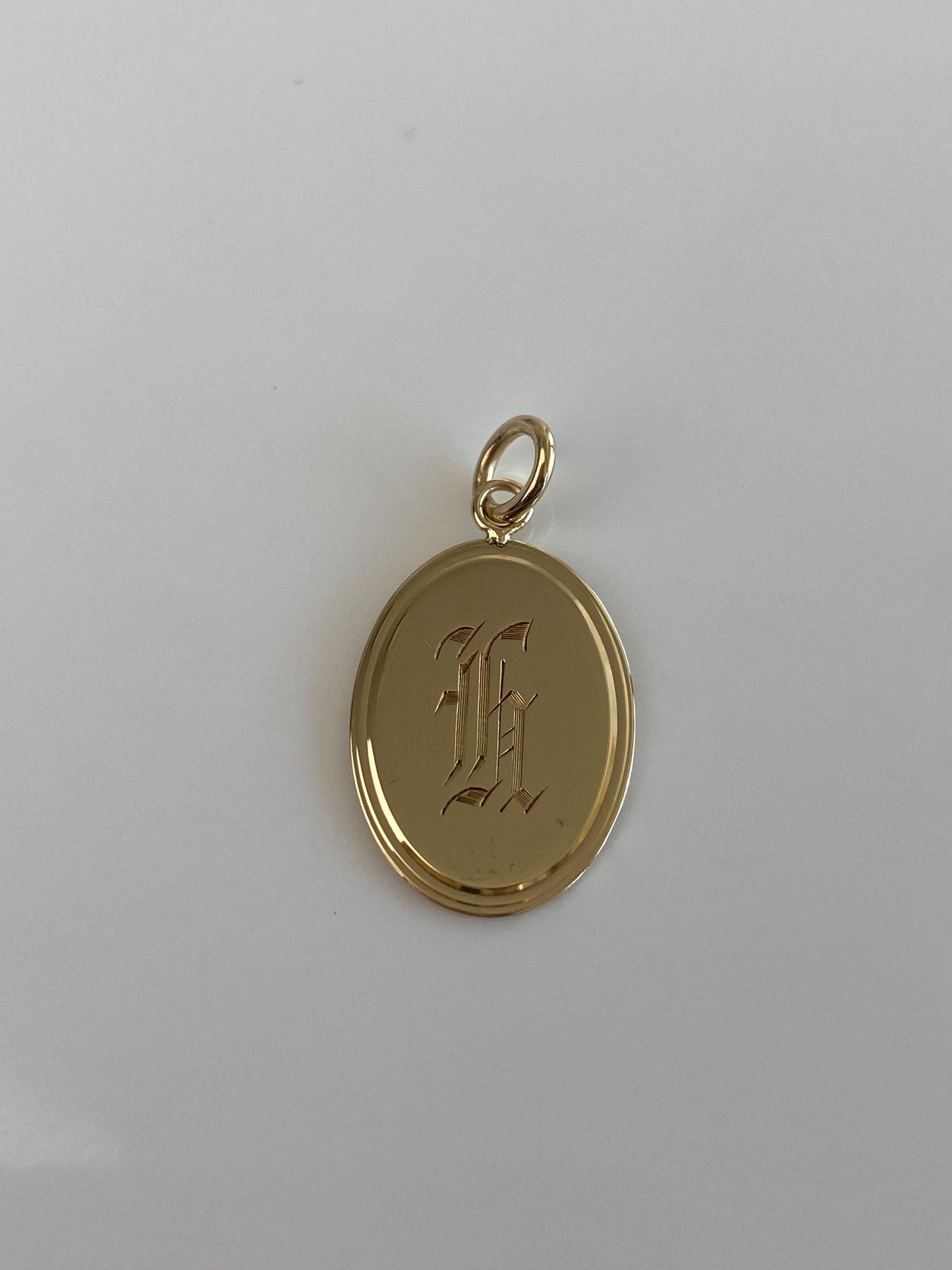 Vintage Solid 10k Yellow Gold Initial Cufflink Conversion Charm