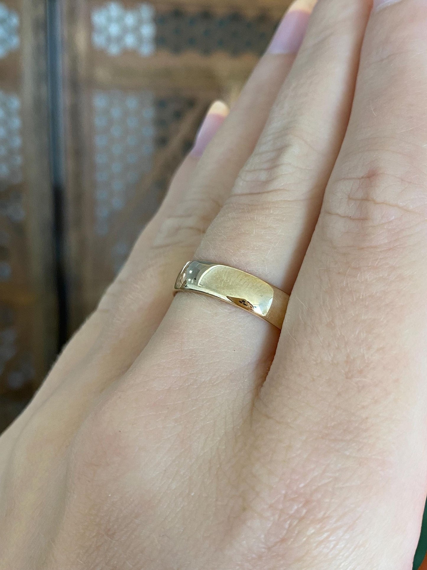 Vintage Solid 14k Yellow Gold Ring Band - Size 8