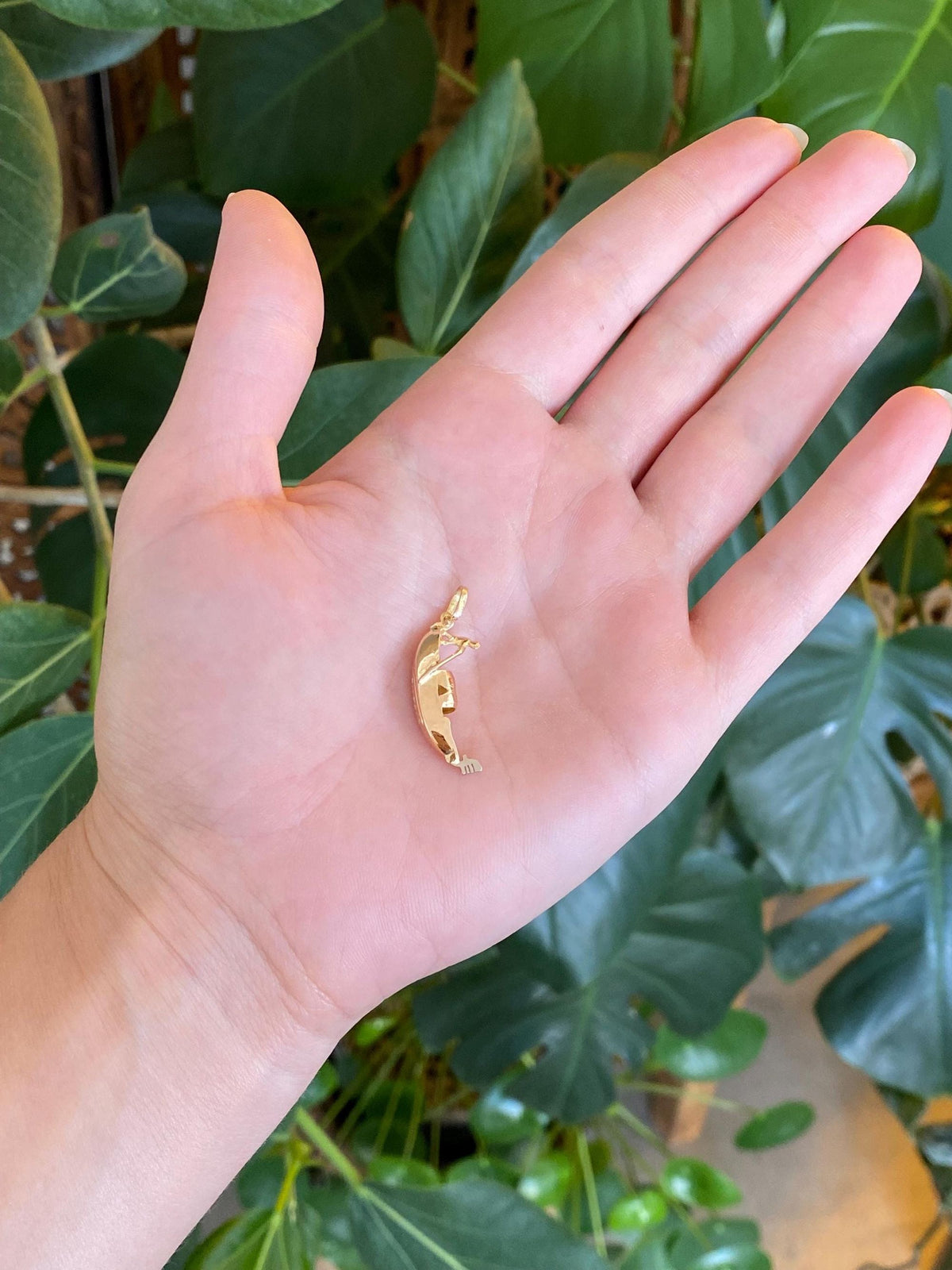 Vintage 18k White & Yellow Gold Gondola Charm