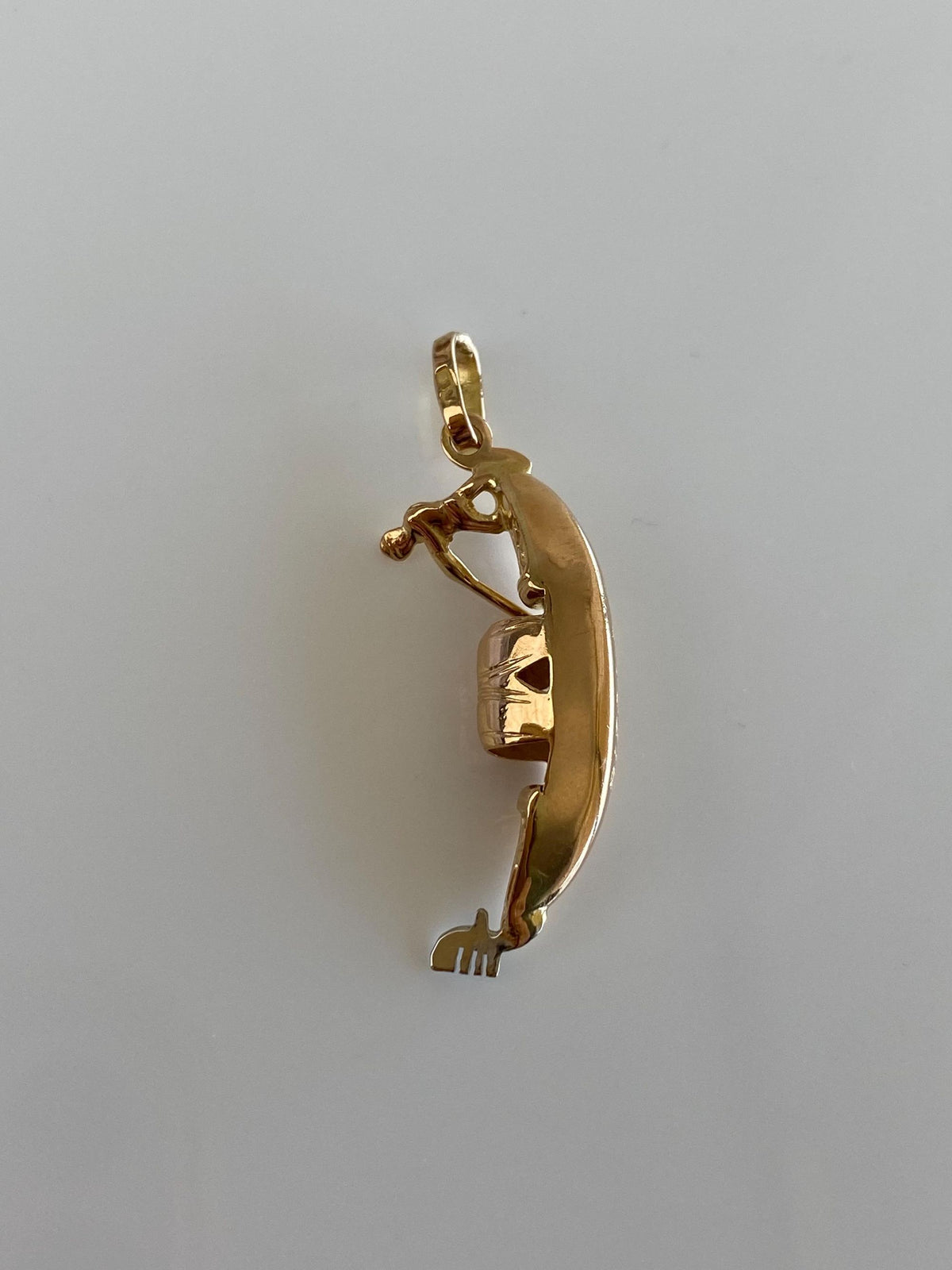 Vintage 18k White & Yellow Gold Gondola Charm