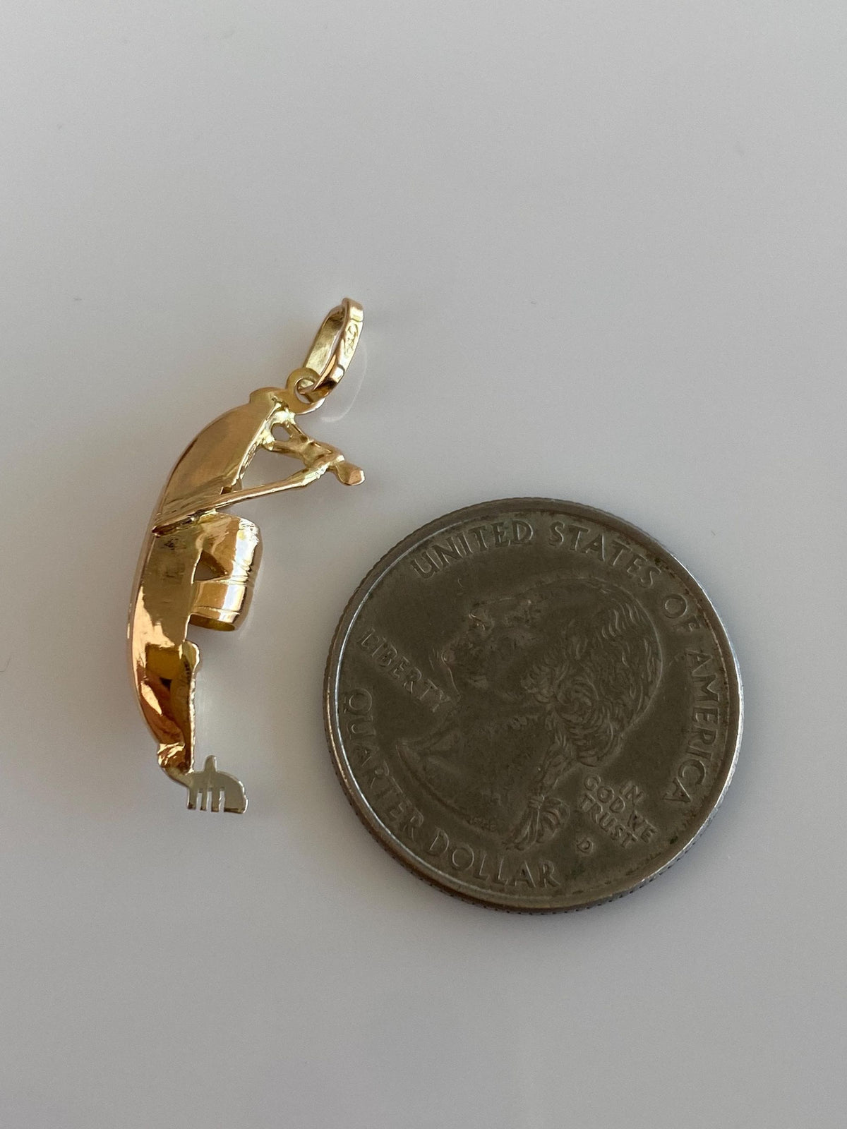 Vintage 18k White & Yellow Gold Gondola Charm