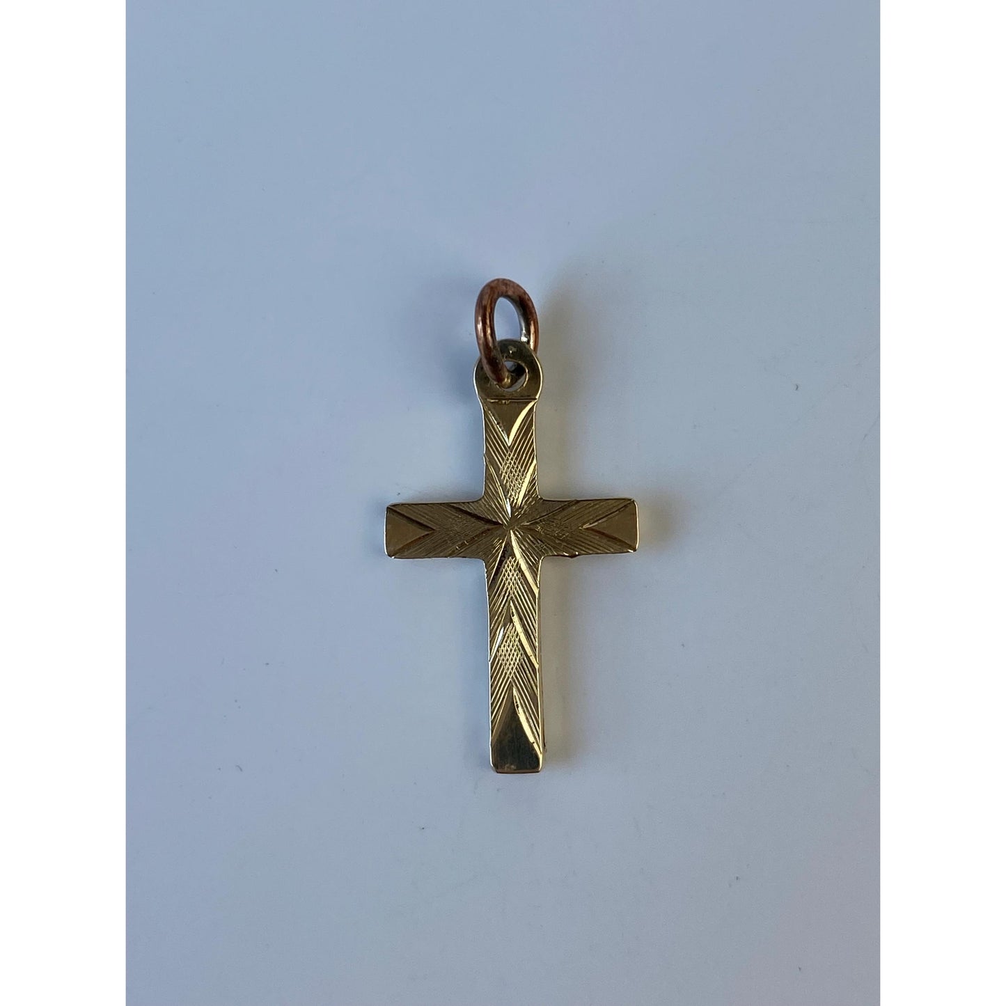 Vintage 14k Yellow Gold Cross Charm