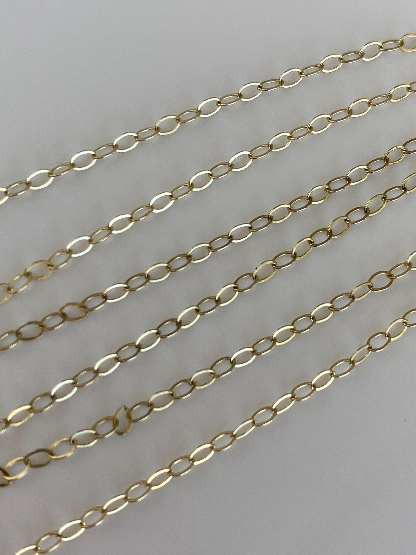 Vintage Solid 18k Yellow Gold Cable Chain Necklace - 18.25 inches
