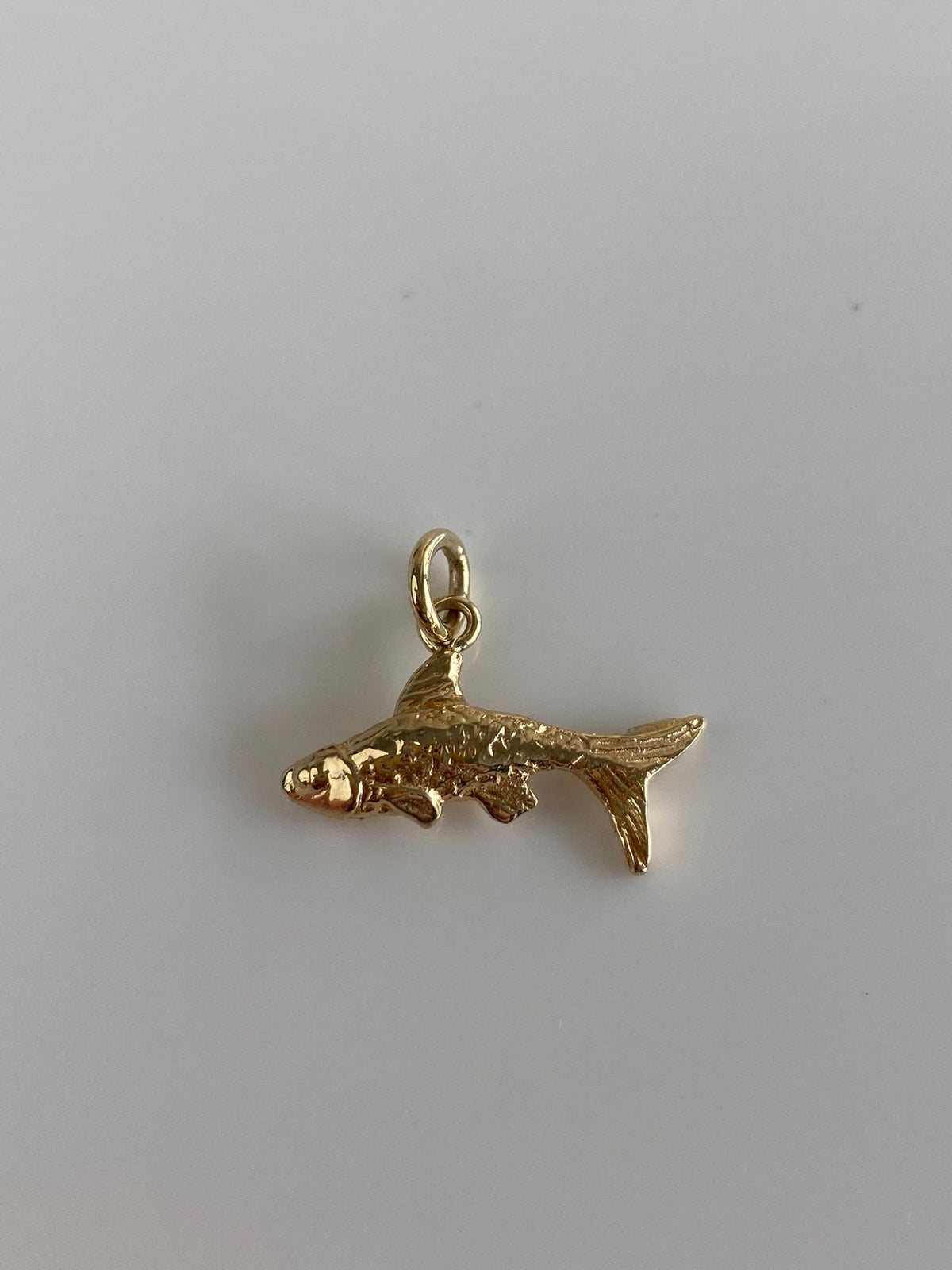 Vintage Solid 14k Yellow Gold Fish Charm