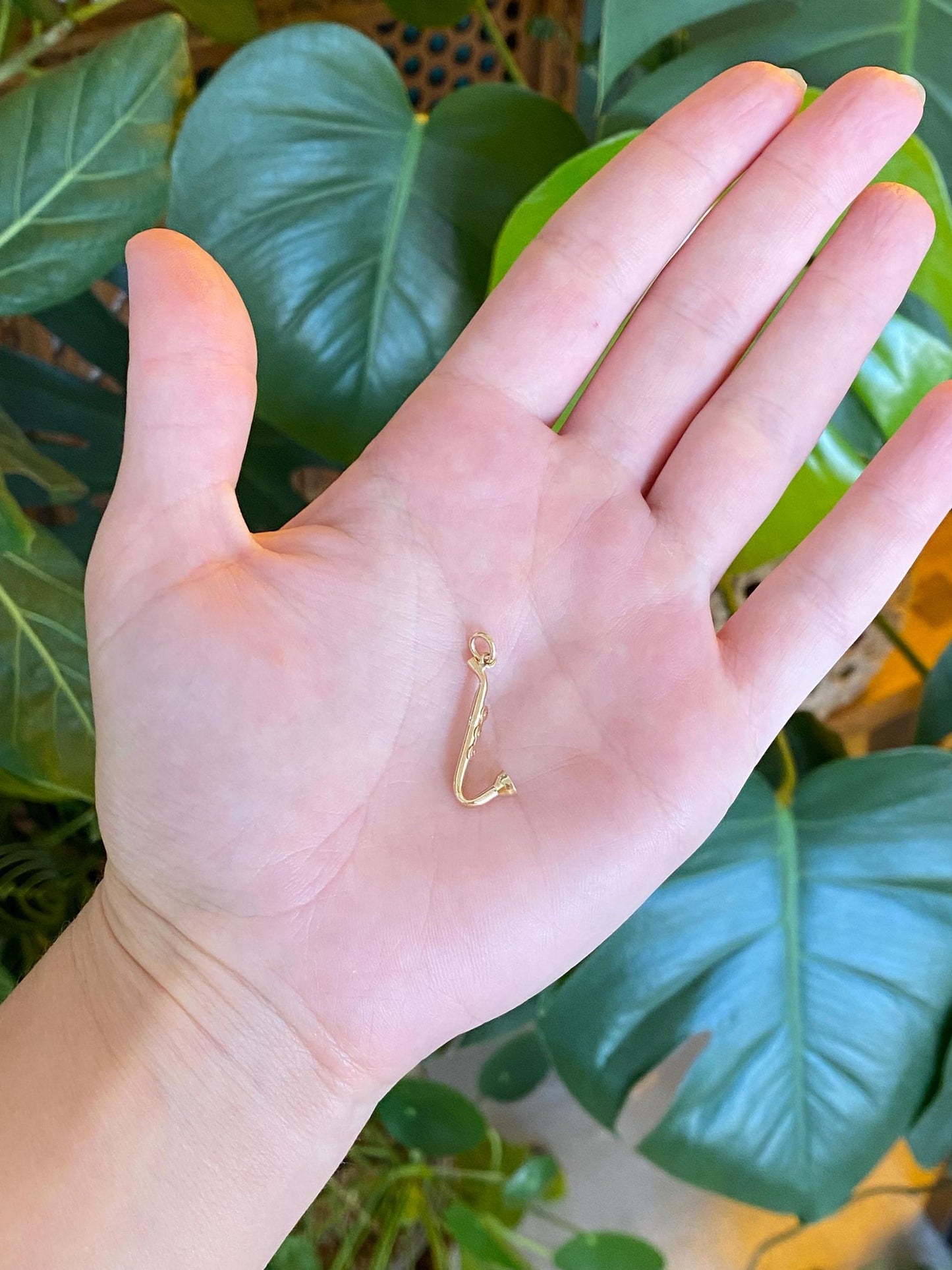 Vintage Solid 10k Yellow Gold Saxophone Charm