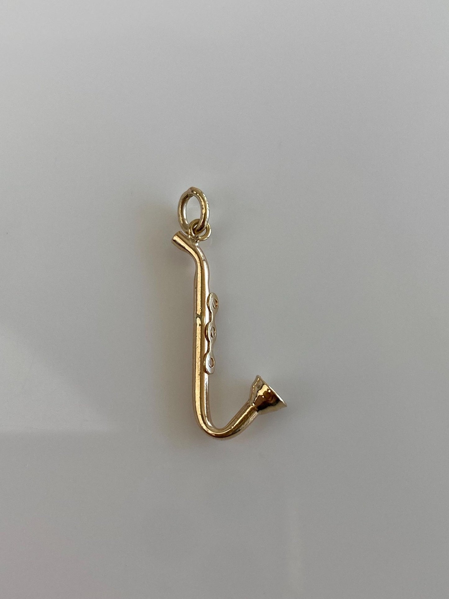 Vintage Solid 10k Yellow Gold Saxophone Charm