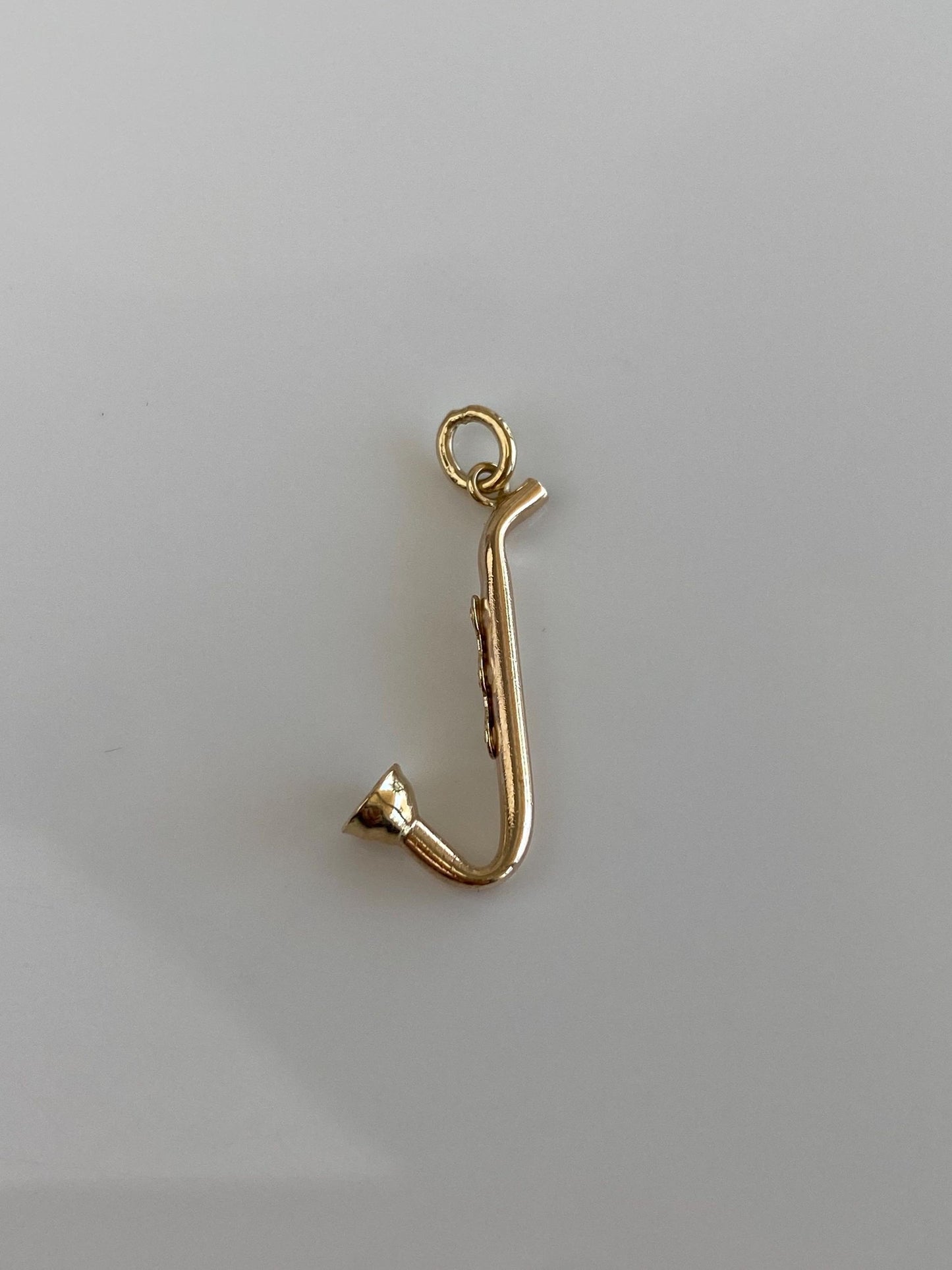 Vintage Solid 10k Yellow Gold Saxophone Charm