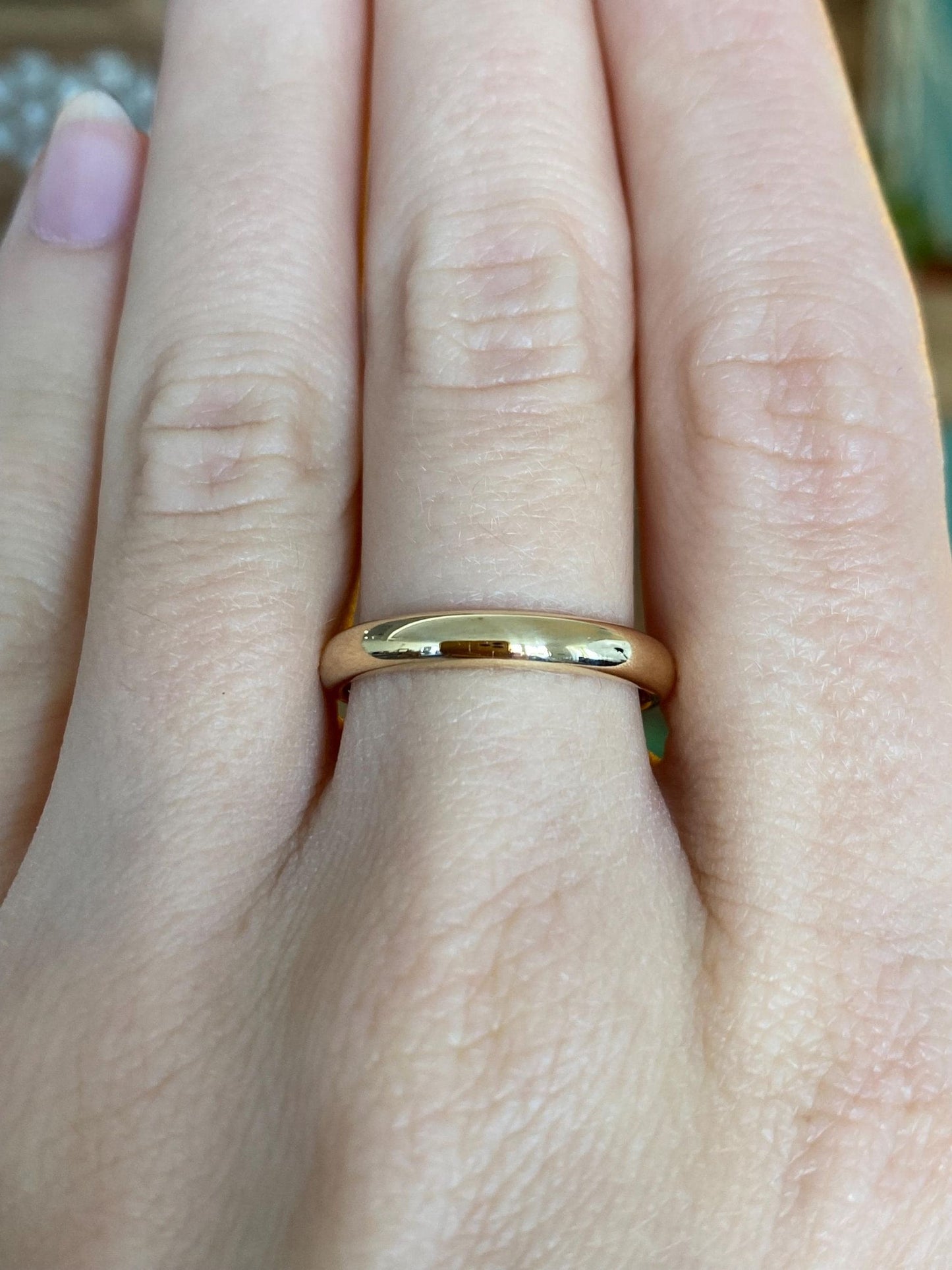 Vintage Solid 18k Yellow Gold Ring Band - Size 8