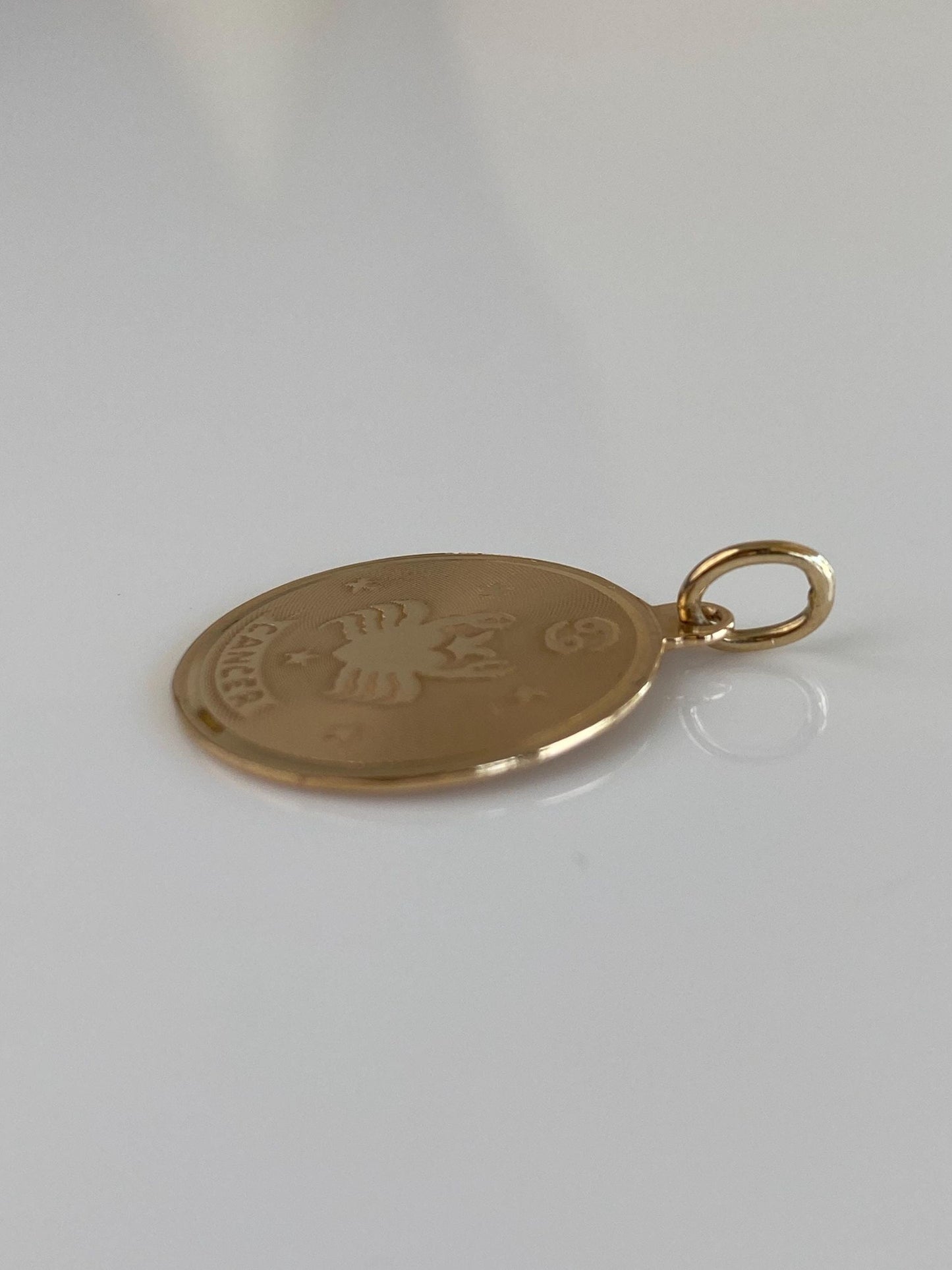 Vintage Solid 14k Yellow Gold Cancer Zodiac Charm